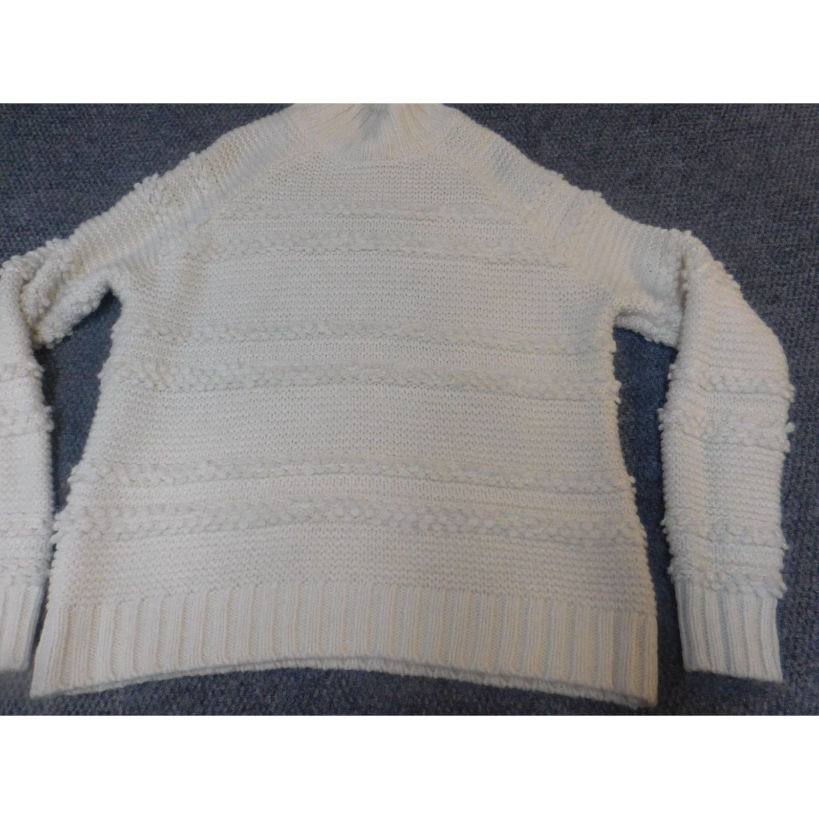 Vintage Philosophy Sweater L Beige Pullover Long Sleeve Turtleneck Knit Cotton Embroidered Classic Women NM Size L / US 10 / IT 46 - 2 Thumbnail