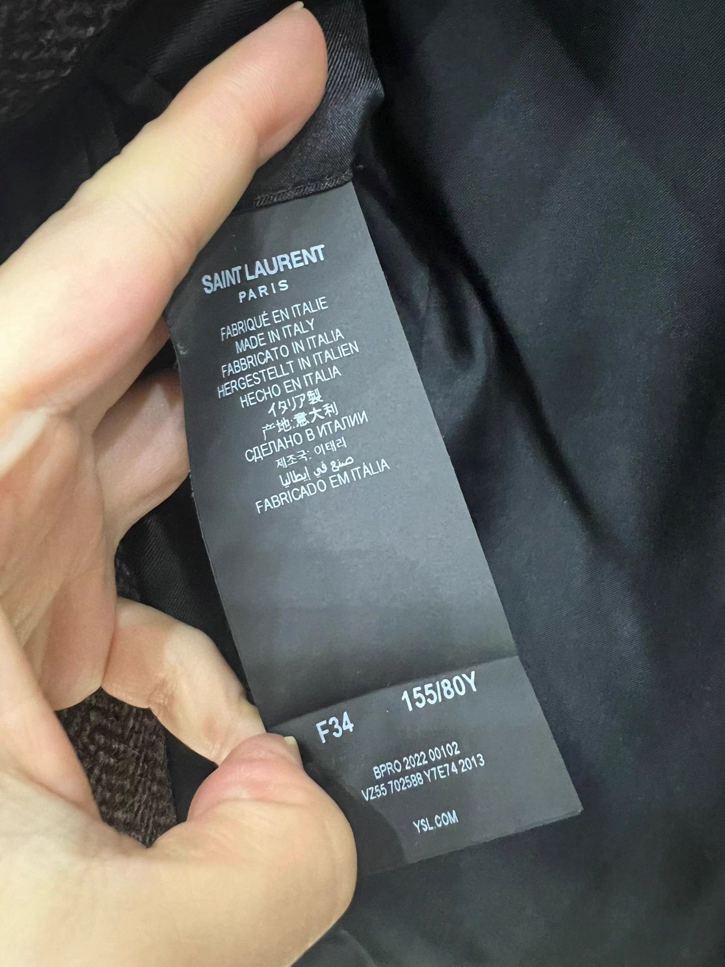 Saint Laurent Paris SLP Mocha DB V-stitched wool overcoat FR34 Size XS / US 0-2 / IT 36-38 - 5 Thumbnail