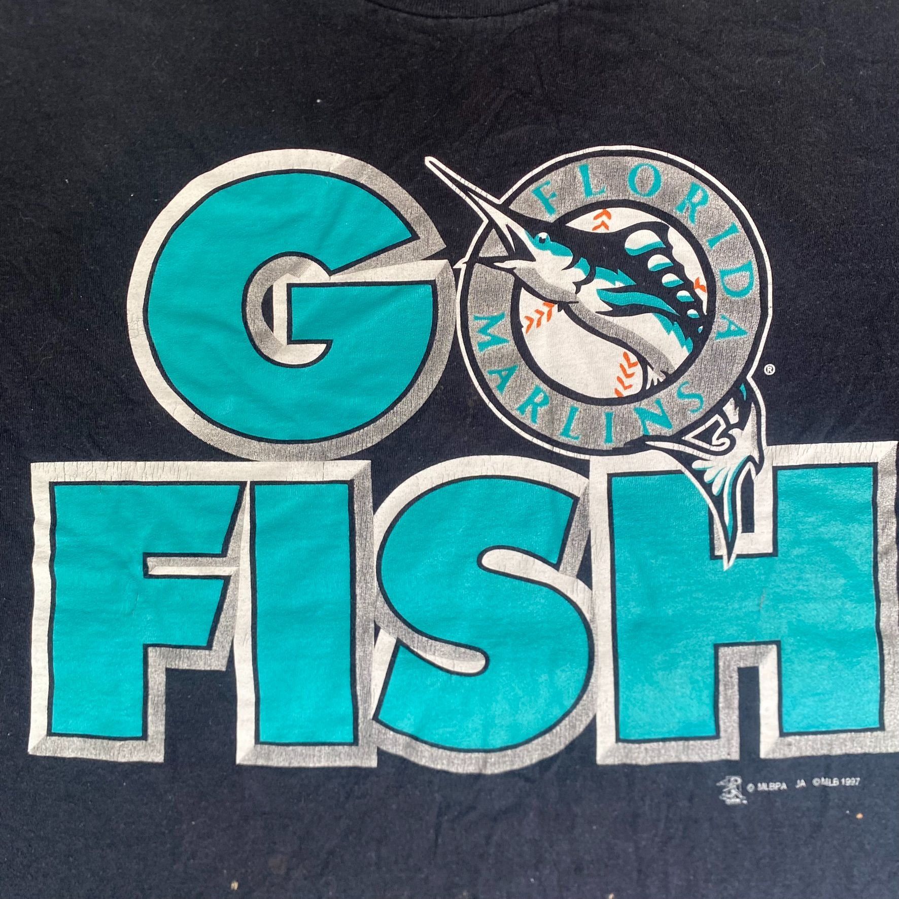 MLB Vintage 90s Florida Marlins Shirt MLB Baseball Miami Tee Size US XL / EU 56 / 4 - 3 Thumbnail