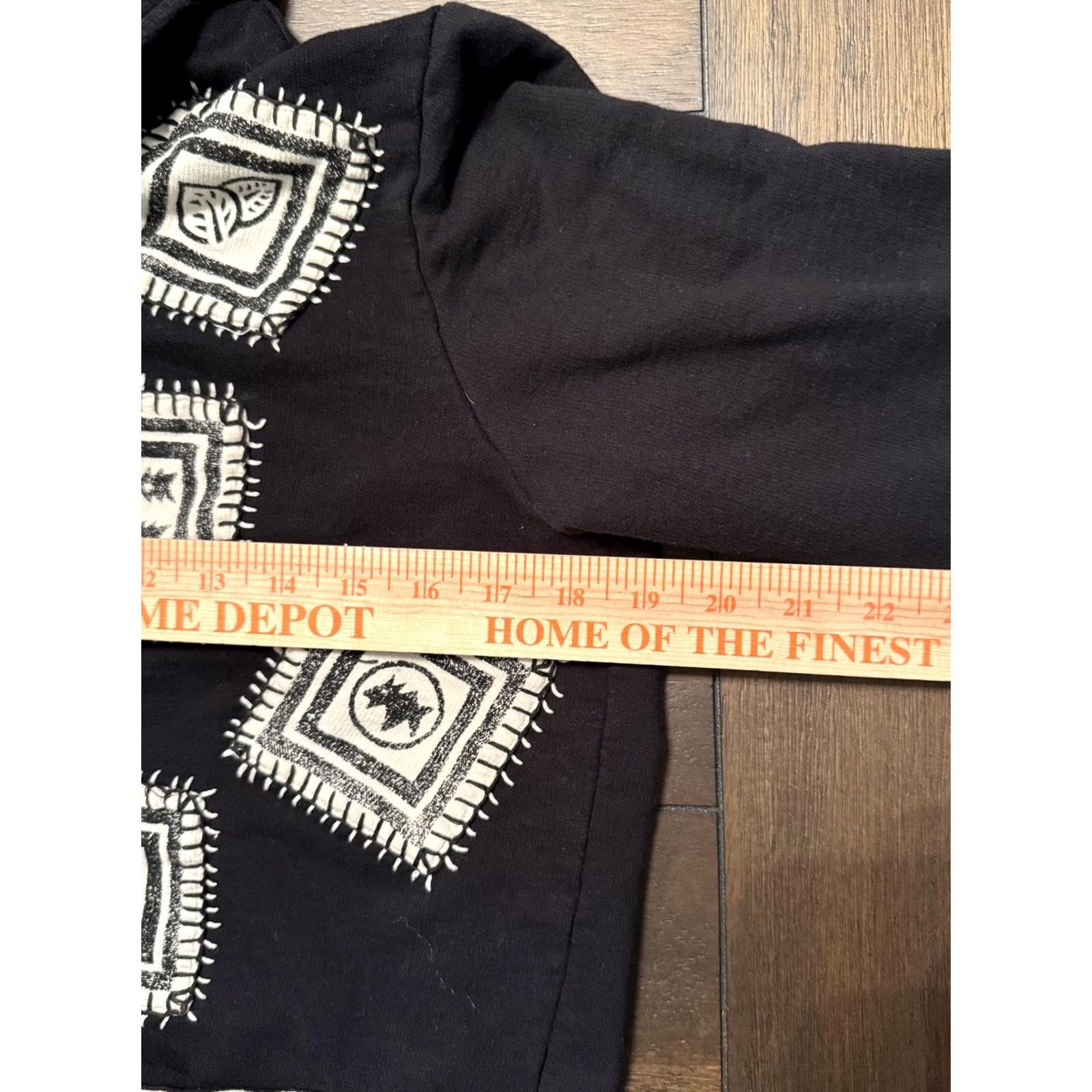 Vintage VINTAGE Country Wear 2000 Cardigan Sweater Womens Petite Small Black Patchwork Size S / US 4 / IT 40 - 4 Thumbnail