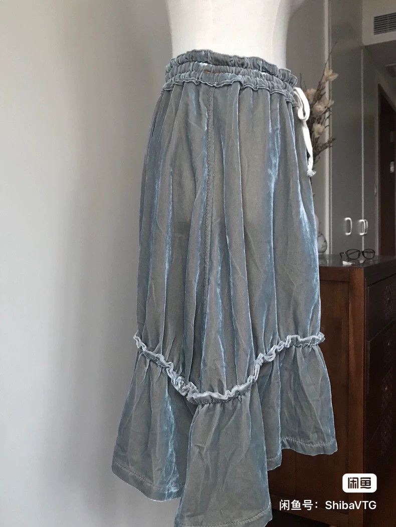Comme des Garcons Comme Des Garcons size S Velvet skirt overskirt Size 23" - 3 Thumbnail