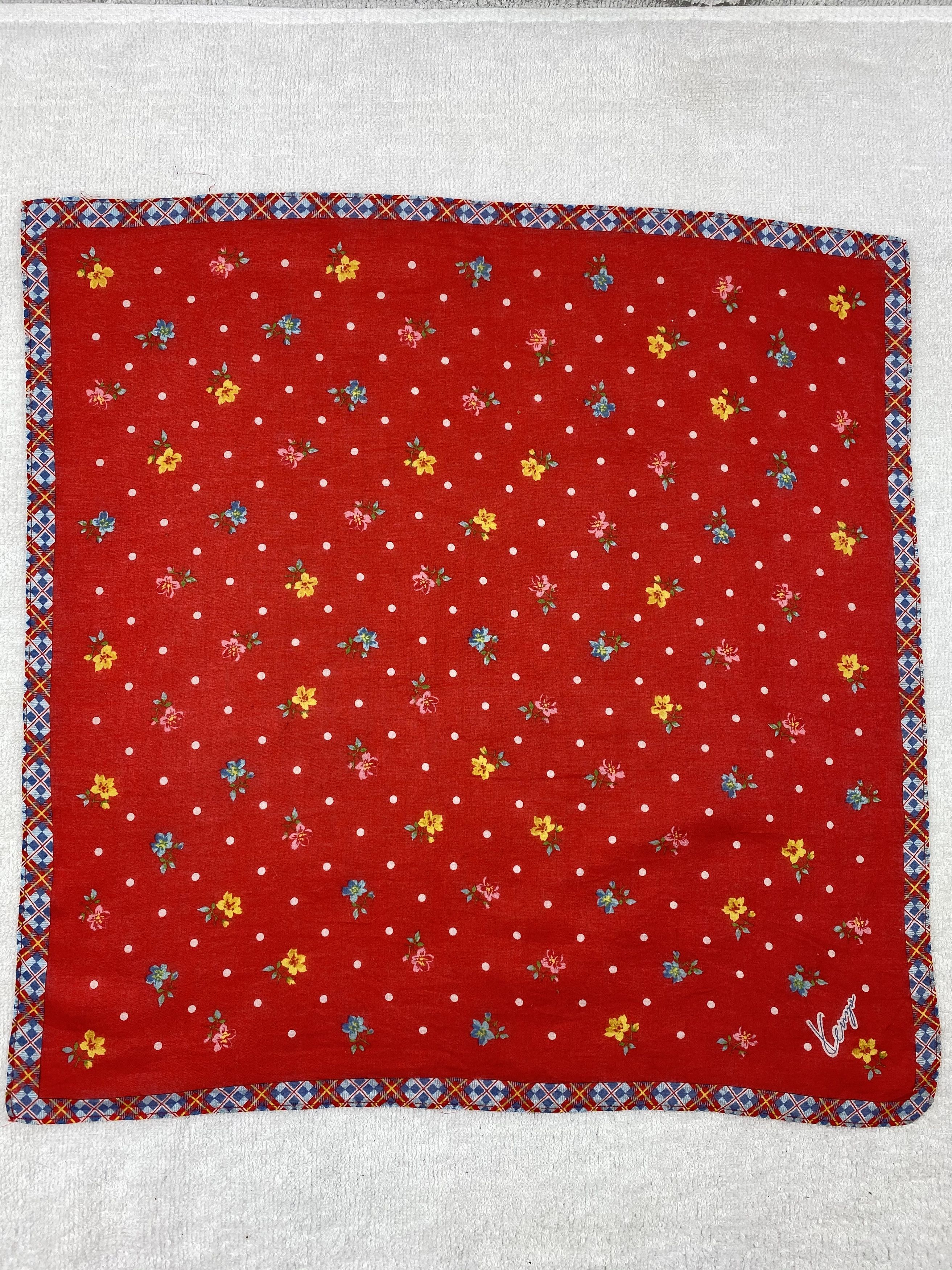 Kenzo × Vintage Kenzo Floral Handkerchief / Bandana / Neckerchief Size ONE SIZE - 3 Thumbnail