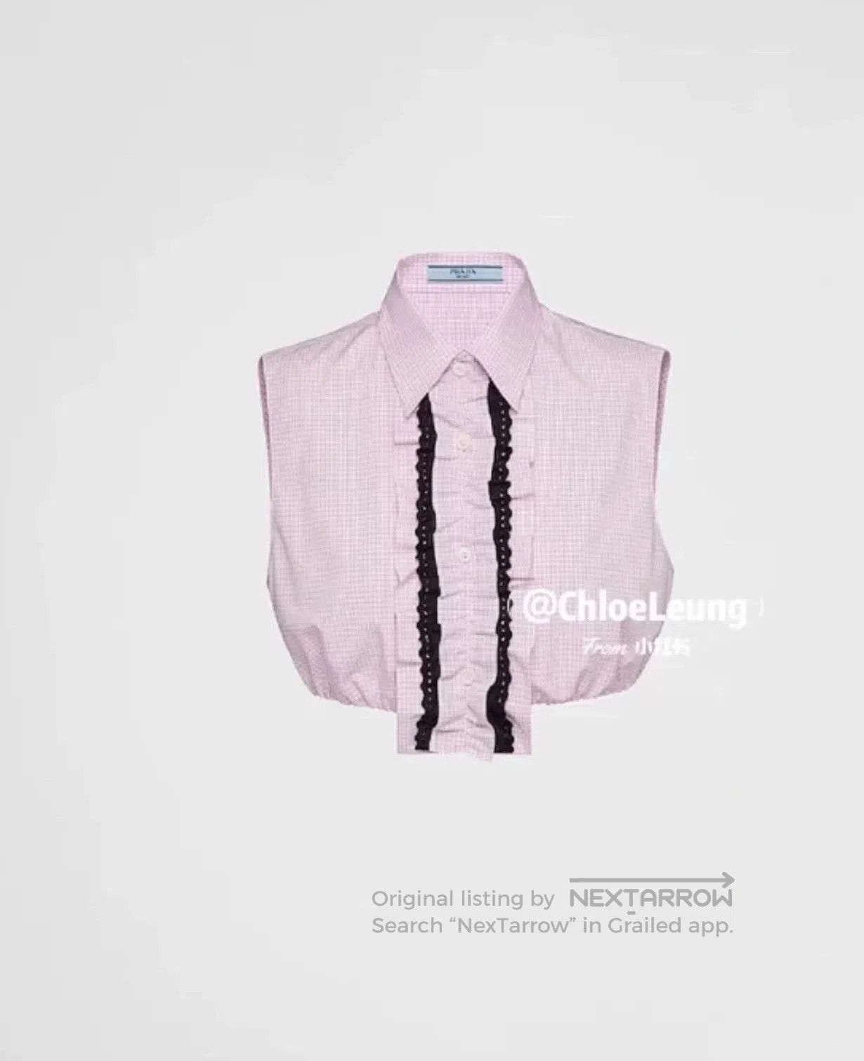 Prada Prada Sleeveless Short Shirt Removable Ruffle. Size L / US 10 / IT 46 - 9 Thumbnail