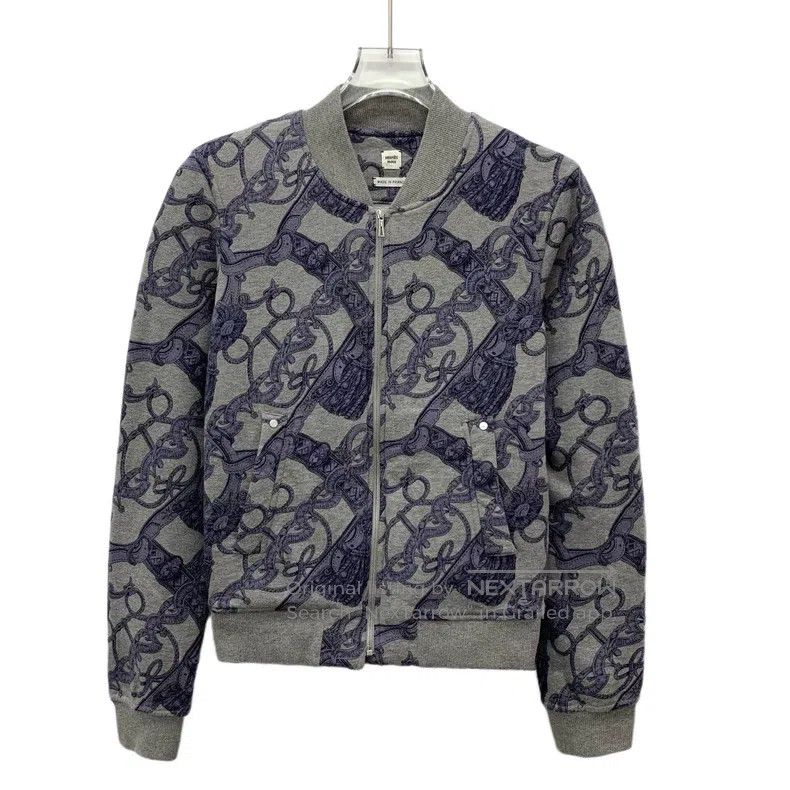 Hermes Hermes Color Blocked Lock Stitch Printed Cotton Collar Zip Size XS / US 0-2 / IT 36-38 - 1 Thumbnail