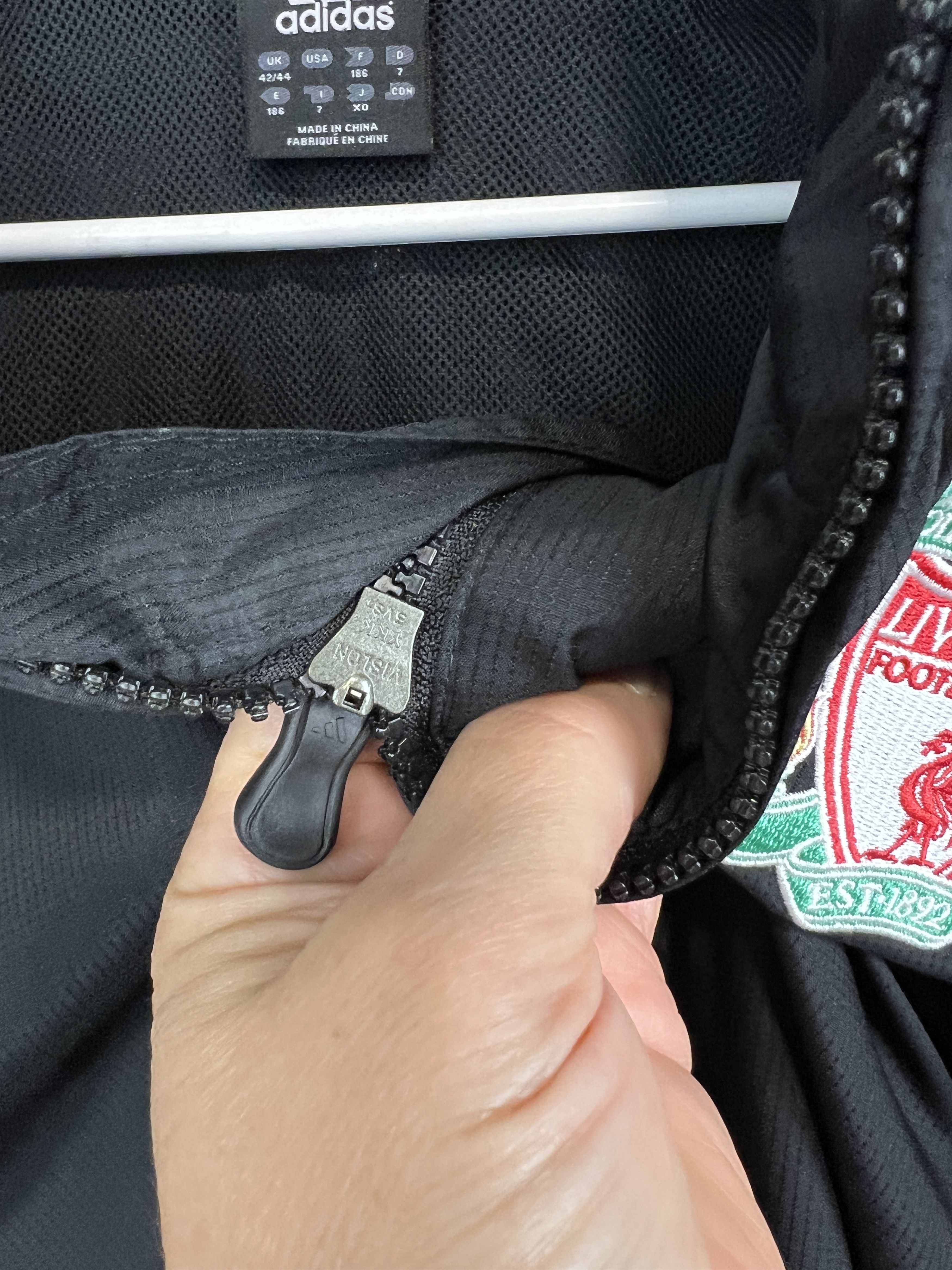 Adidas Liverpool Football Jacket Soccer Track Top Hooded Rare Size US L / EU 52-54 / 3 - 4 Thumbnail