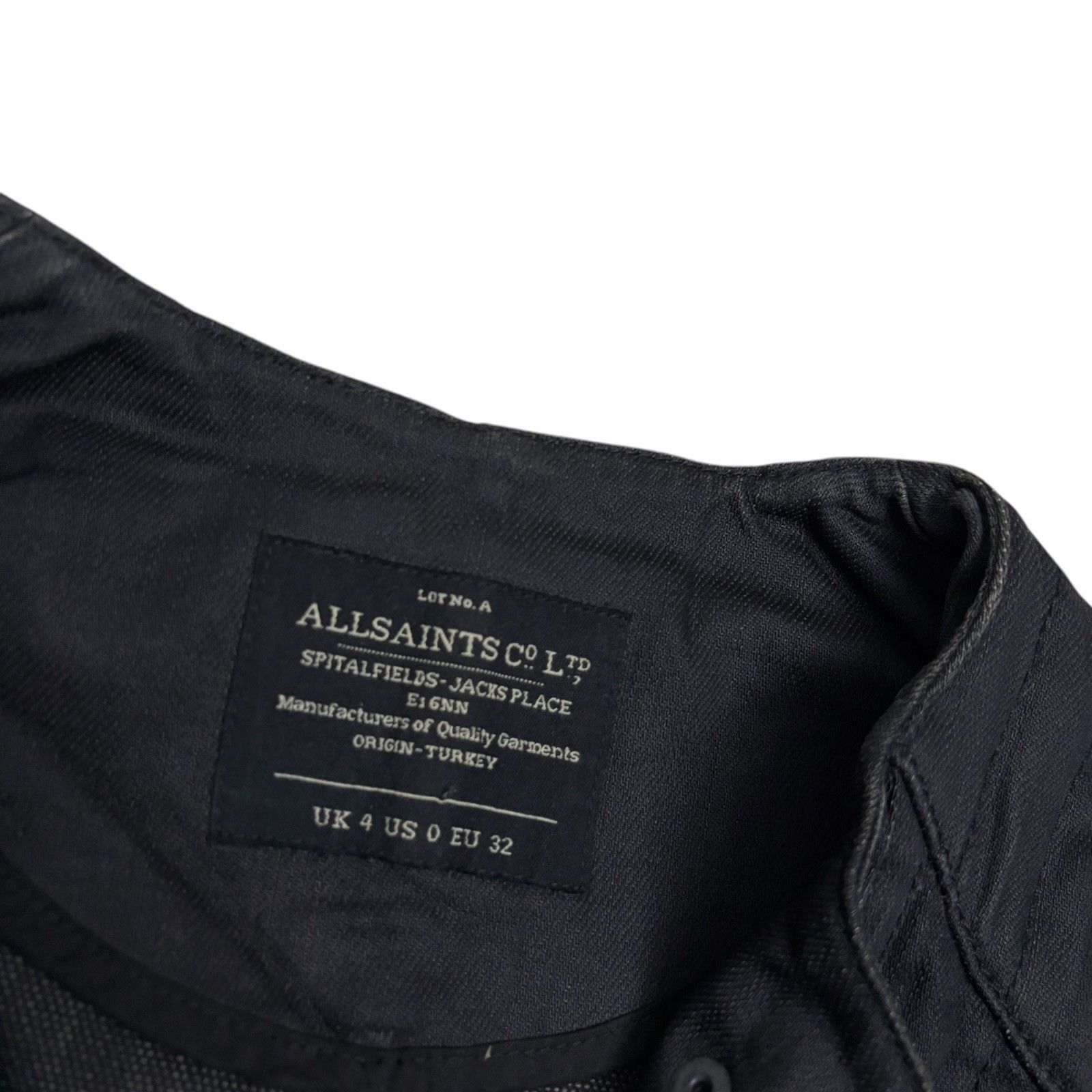 Allsaints All Saints Denim Jean Jacket Cropped Moto Coat Womens 0 Size XS / US 0-2 / IT 36-38 - 4 Thumbnail