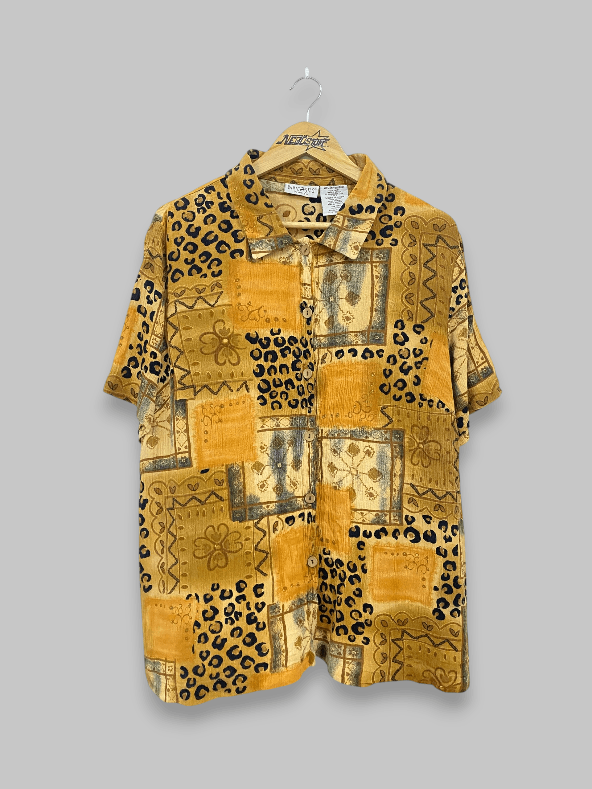 Sun Surf vtg 80s 100% Rayon Hawaiian Shirt leopard designRARE Size XL / US 12-14 / IT 48-50 - 1 Thumbnail