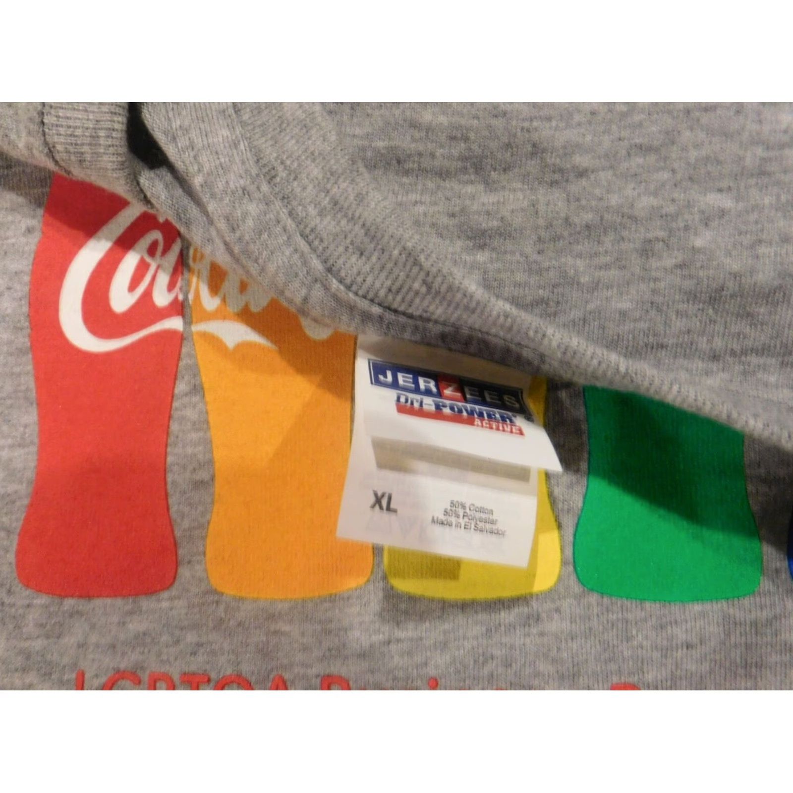 Jerzees Coca Cola Shirt LGPTQ Logo Short Sleeve Crew Neck Gray XL Men JERZEES T-Shirt Cotton Polyester Regular Size US XL / EU 56 / 4 - 5 Thumbnail
