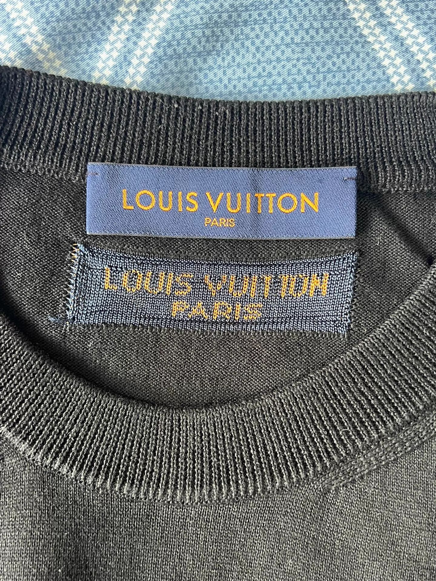 Louis Vuitton Louis Vuitton Black Knit Short-Sleeve XS LV Logo Print Size XS / US 0-2 / IT 36-38 - 6 Thumbnail