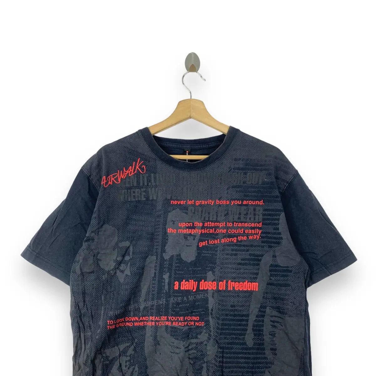Airwalk Vintage AIRWALK SKATEBOARD Daily Dose Freedom Tee Shirt Size US L / EU 52-54 / 3 - 2 Thumbnail