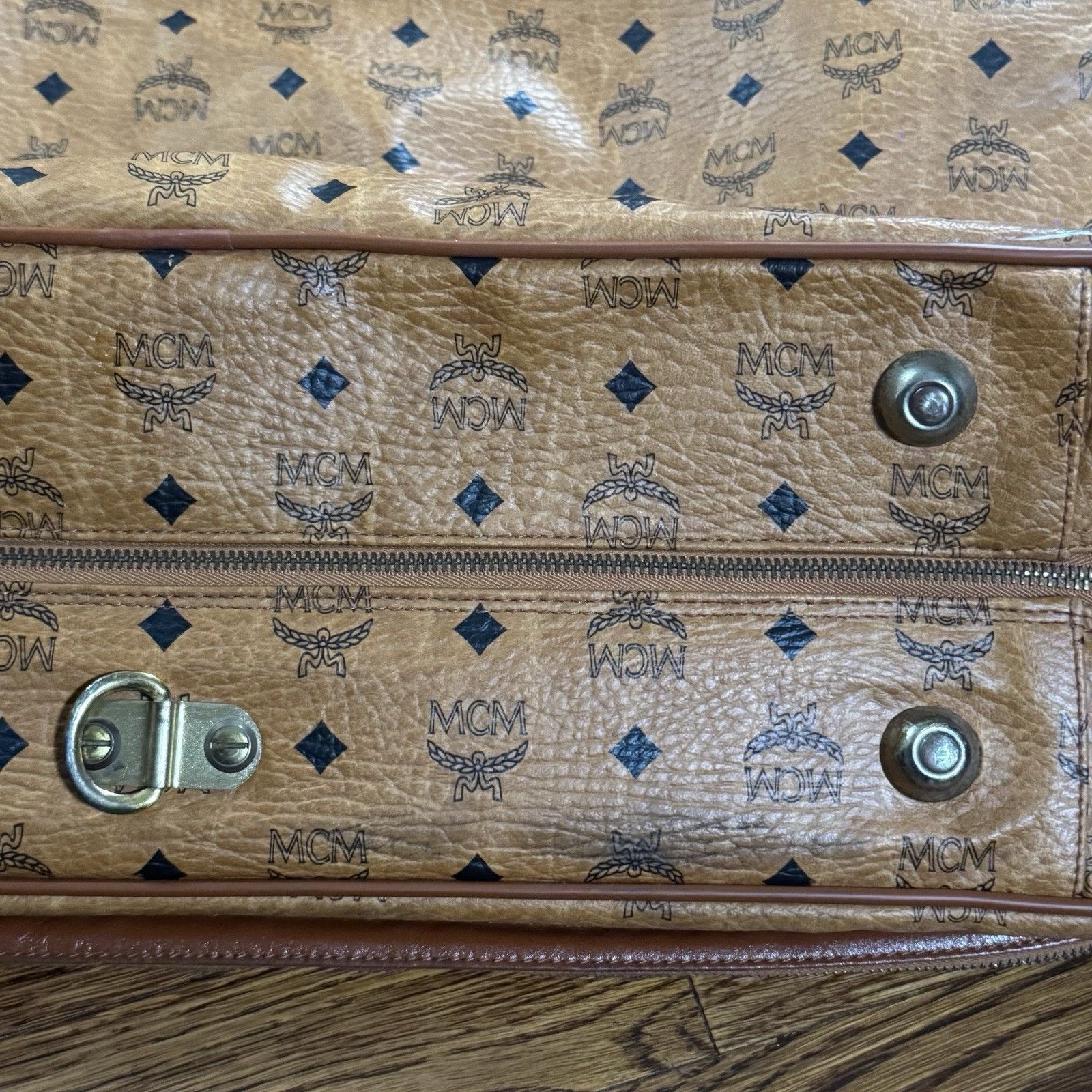 MCM Vintage Men’s MCM Monogram Cognac Leather Garment Bag Size ONE SIZE - 6 Thumbnail