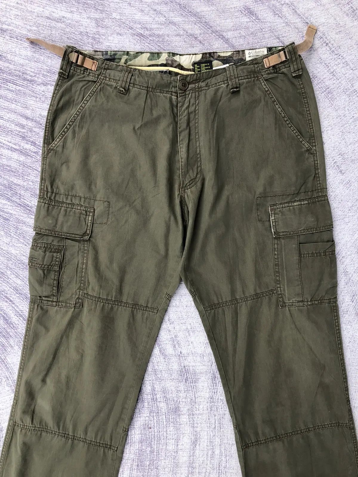 Japanese Brand Columbia Green Cargo Multi-Pocket Tectical Pants Size US 33 - 2 Thumbnail