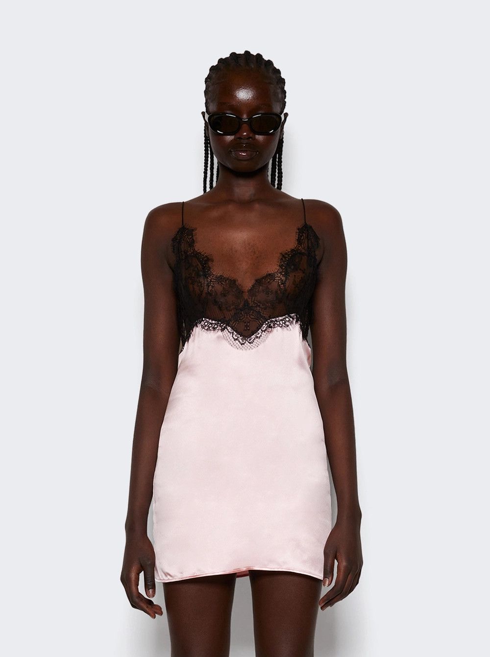 Gucci o1la5ras0526 Viscose Silk Lace Dress in Pink/Black Size S / US 4 / IT 40 - 3 Thumbnail