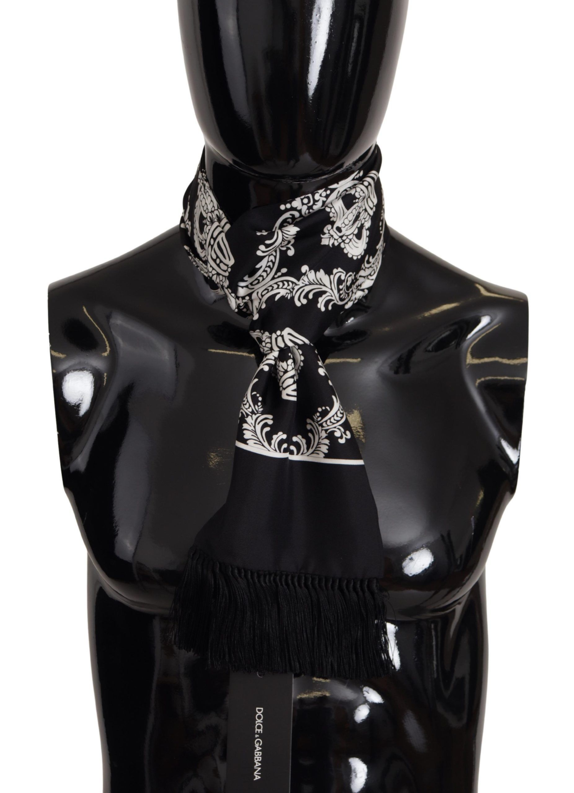 Dolce & Gabbana Regal Crown Silk Men's Men's Scarf Size ONE SIZE - 1 Thumbnail