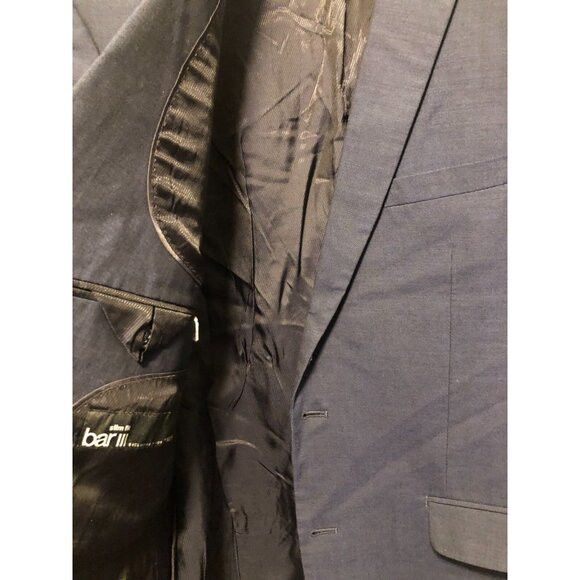 Bar III barIII men's blue 100%wool sport coat jacket blazer size:42R Size 42R - 6 Thumbnail