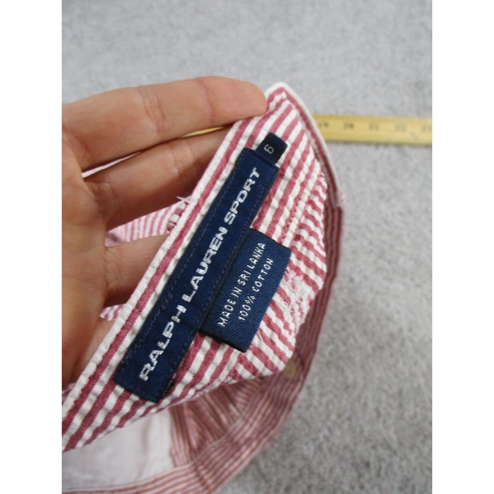 Polo Ralph Lauren VINTAGE Ralph Lauren Sport Skirt Womens 6 Red White Stripes Cotton Seersucker Mini Size 28" / US 6 / IT 42 - 6 Thumbnail