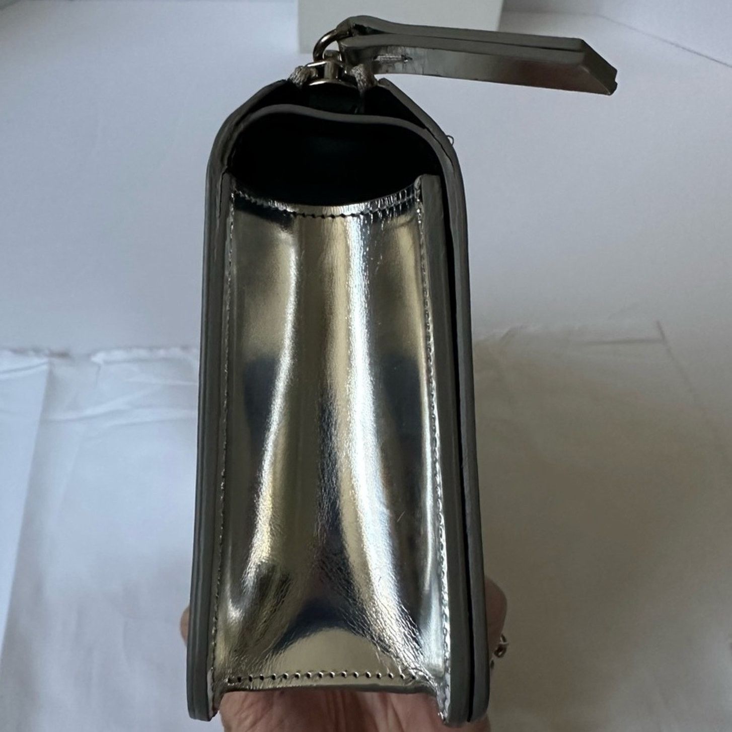Maison Margiela MM11 SS17 Silver Reflective Mirror Leather Clutch w/ Strap Size ONE SIZE - 6 Thumbnail