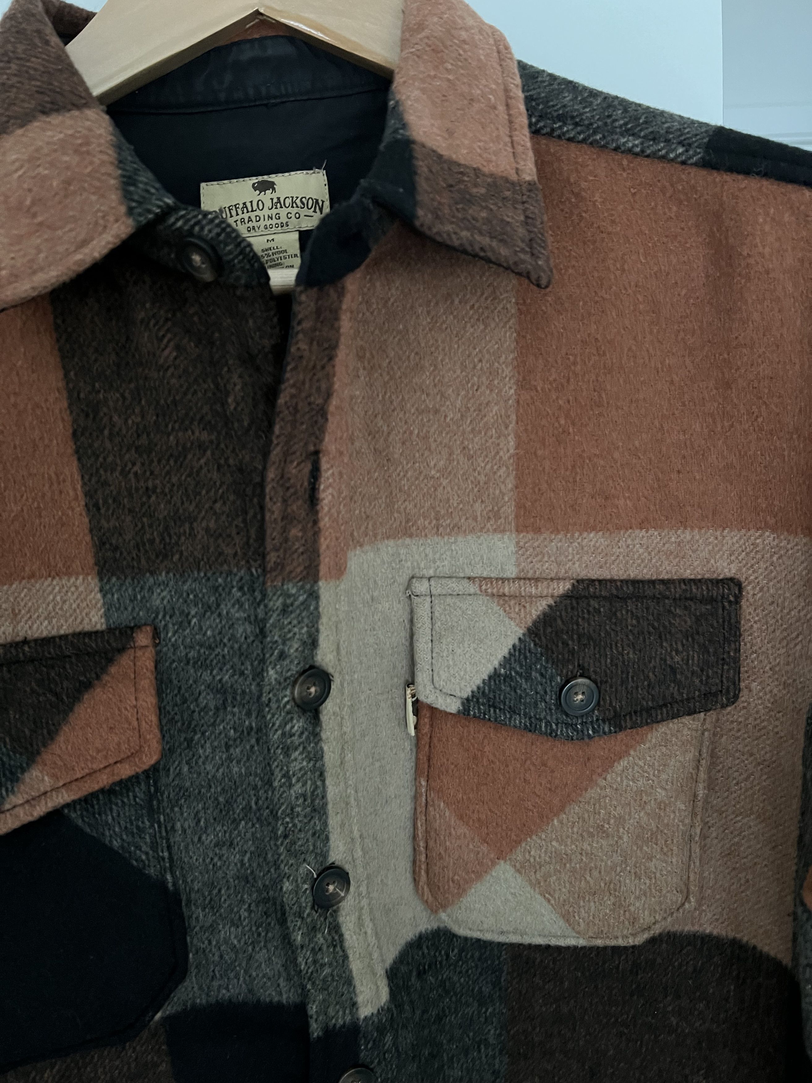 Buffalo London Buffalo Jackson Wool-blend Checkered Shirt Jacket Size US M / EU 48-50 / 2 - 3 Thumbnail