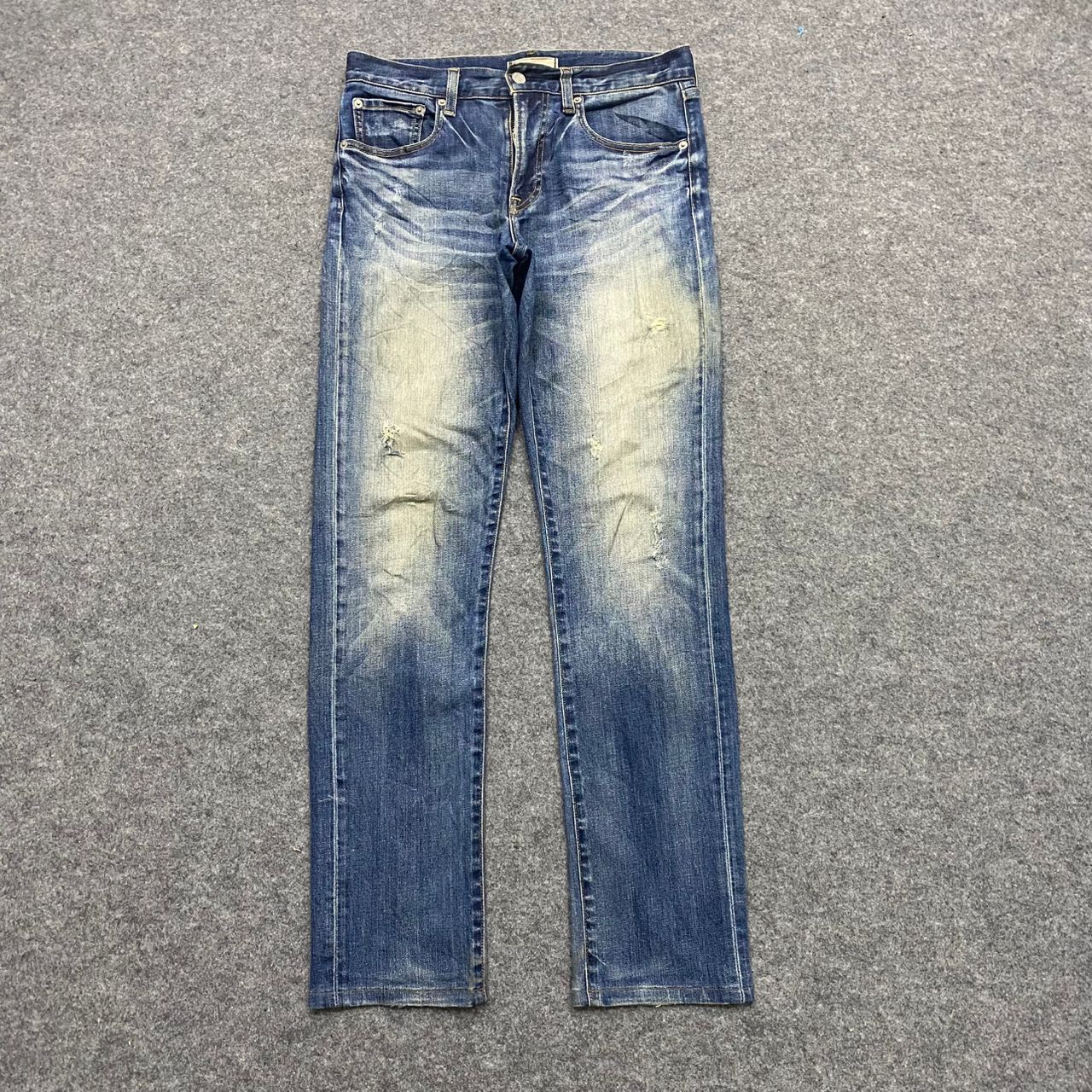 Uniqlo 💥Best Offer💥Vintage Uniqlo Jeans Distressed Denim Size US 32 / EU 48 - 1 Thumbnail