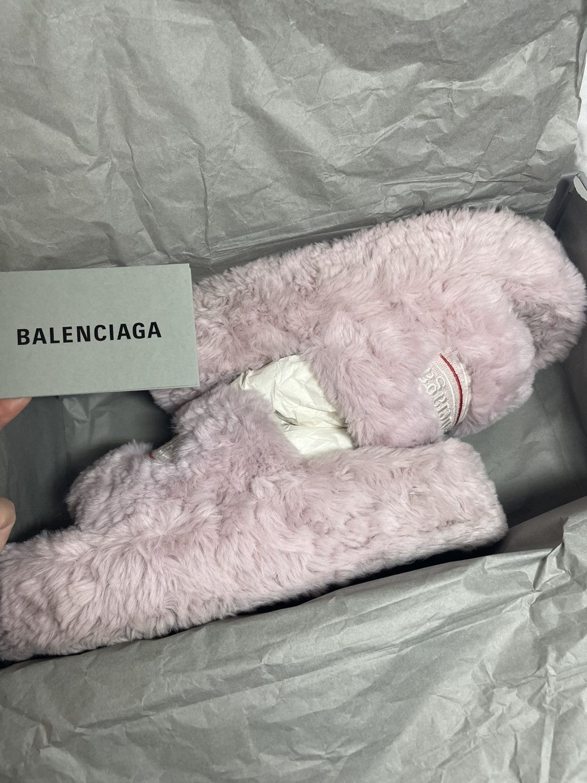 Balenciaga Balenciagia fluffy light pink platform slippers Size US 7 / IT 37 - 3 Thumbnail