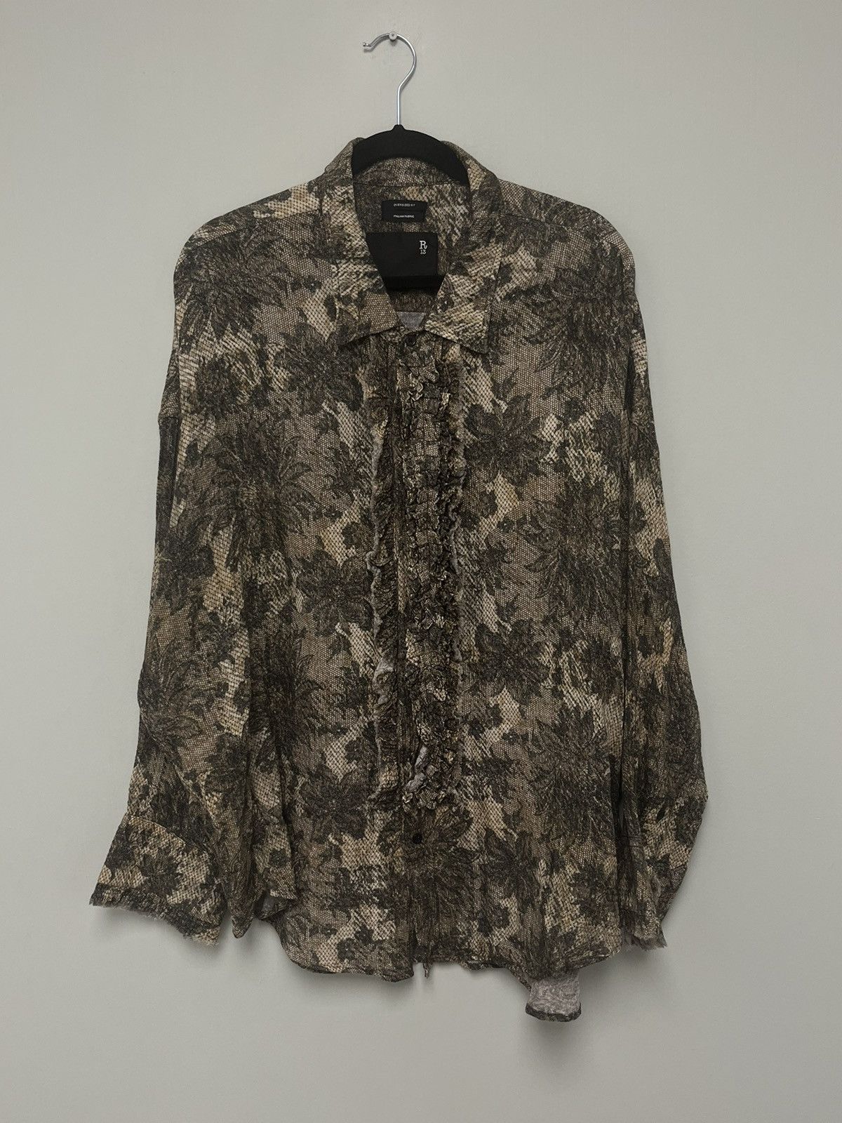 R13 Drop neck tuxedo shirt. Small Size US S / EU 44-46 / 1 - 4 Thumbnail