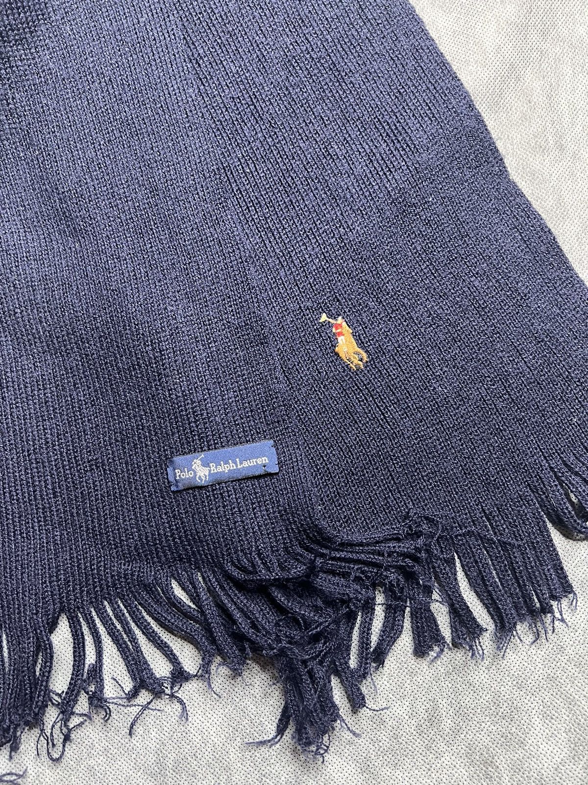 Ralph Lauren Vintage Polo Ralph Lauren Blue Small Logo Scarf Size ONE SIZE - 3 Thumbnail