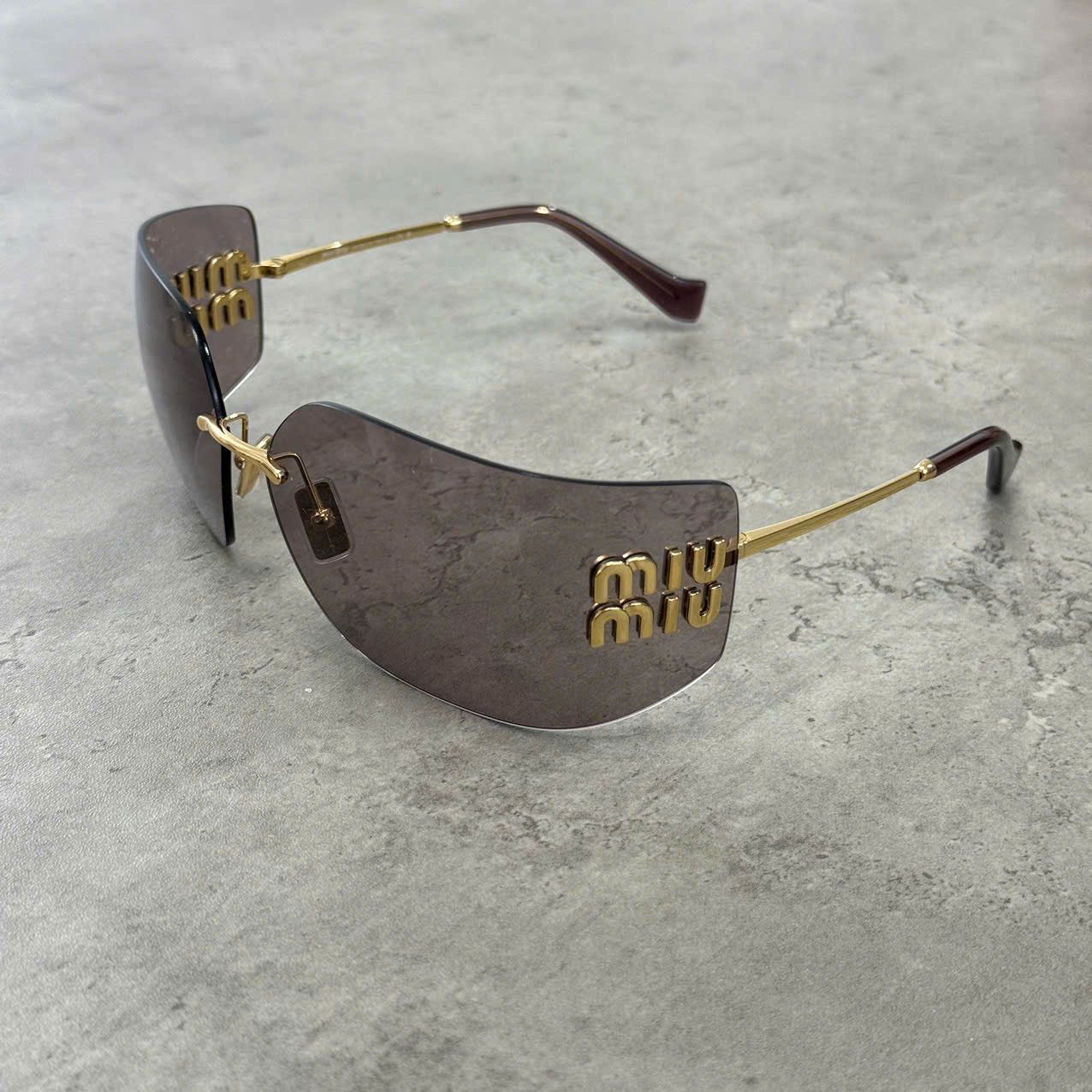 Miu Miu MIU MIU MU 54YS 5AK06I Sunglasses GOLD Size ONE SIZE - 1 Thumbnail