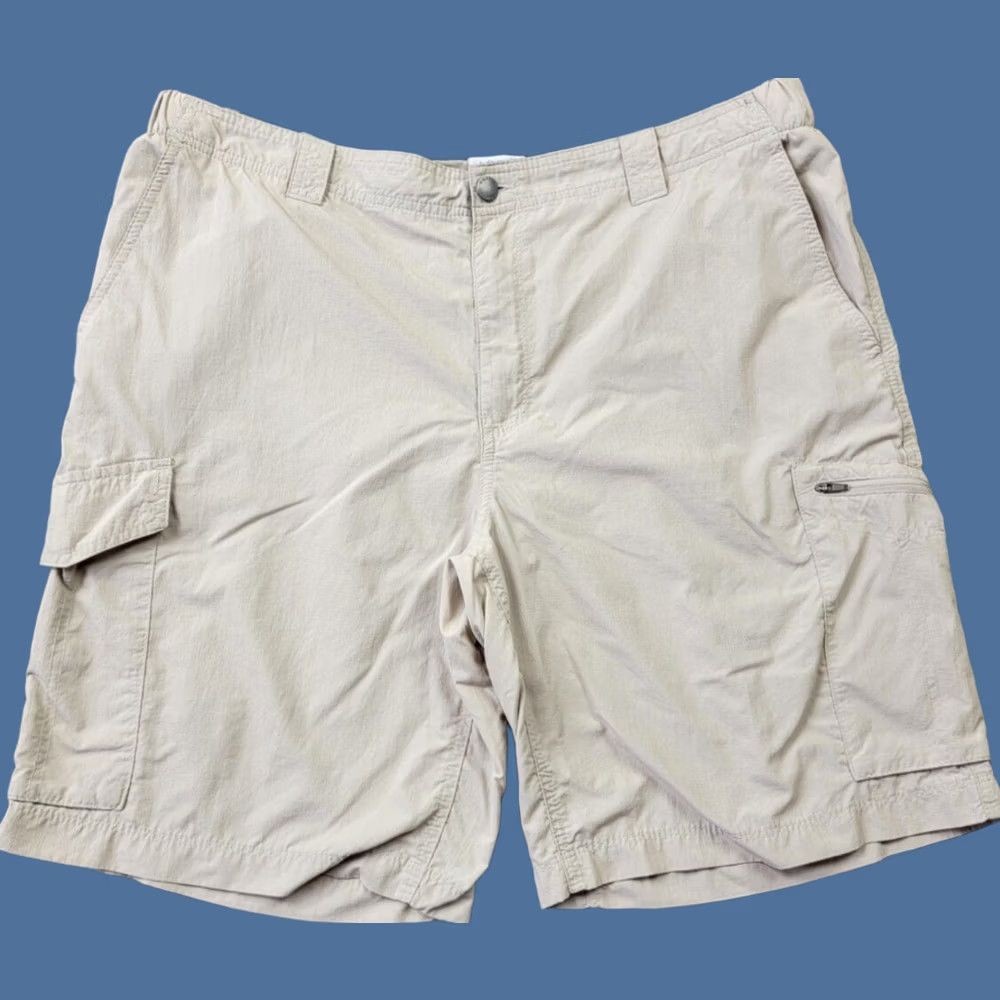 Vintage Columbia Shorts Mens 40 Beige 10'' Inseam Nylon Cargo Pockets Outdoor Camping Size US 40 / EU 56 - 1 Thumbnail