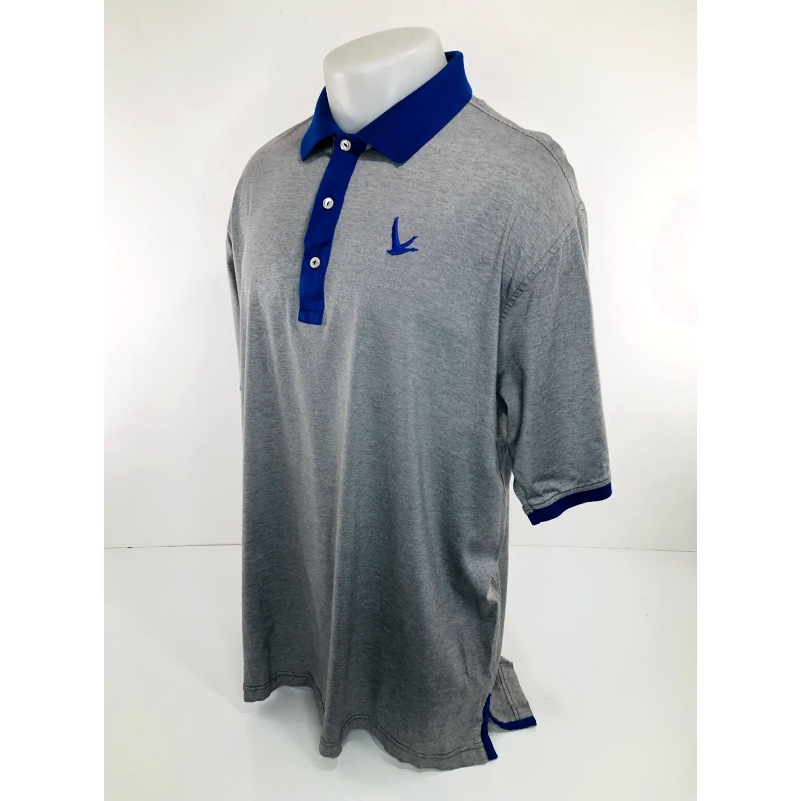 Peter Millar Peter Millar Embroidered Polo XL Shirt - Grey Goose Vodka Golf Men Mens Industrial Gray Blue Size US XL / EU 56 / 4 - 2 Thumbnail