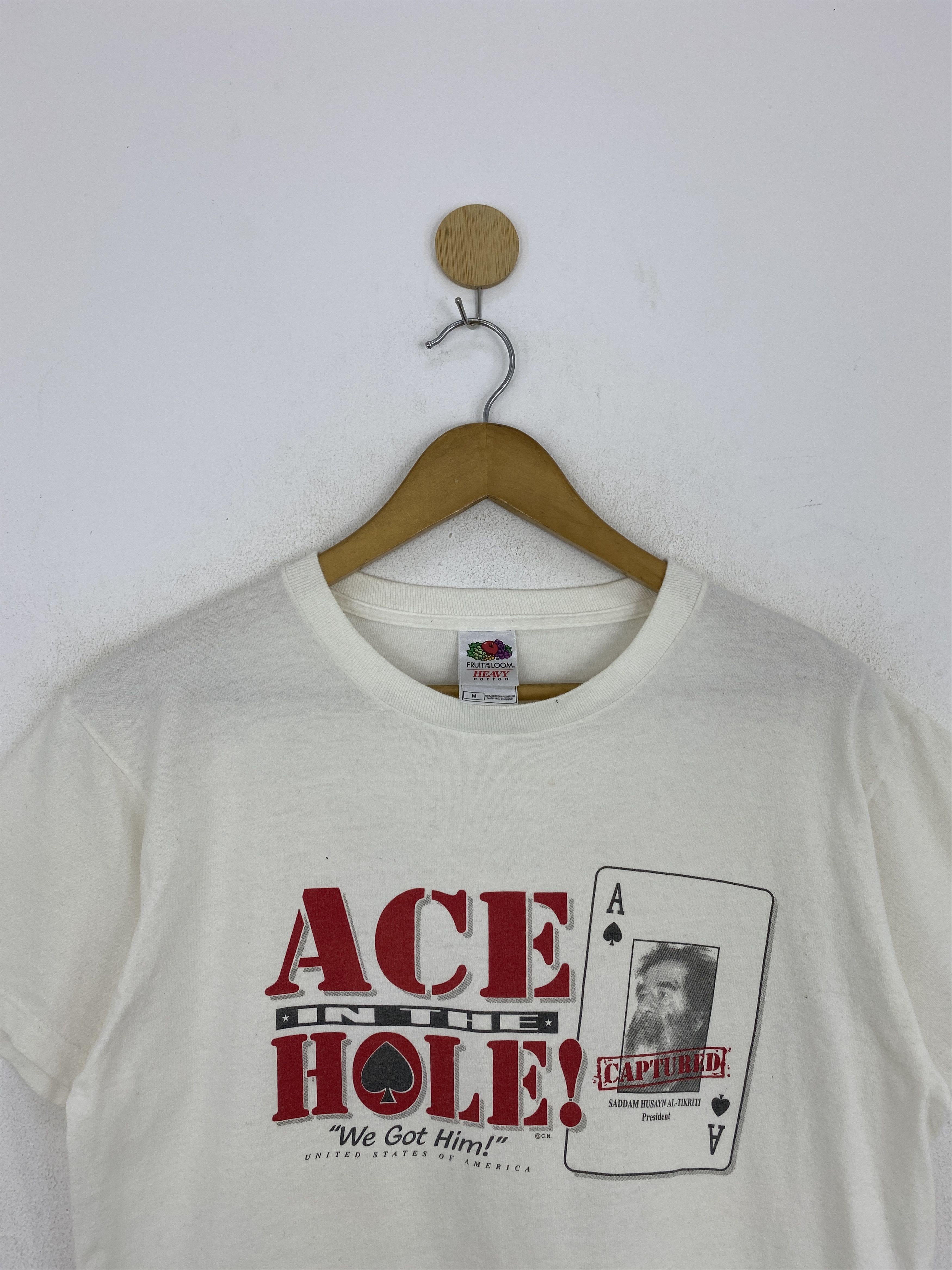 President's × Vintage Vintage 90s Saddam Hussein Ace In The Hole T Shirt TA0574 Size US M / EU 48-50 / 2 - 2 Thumbnail