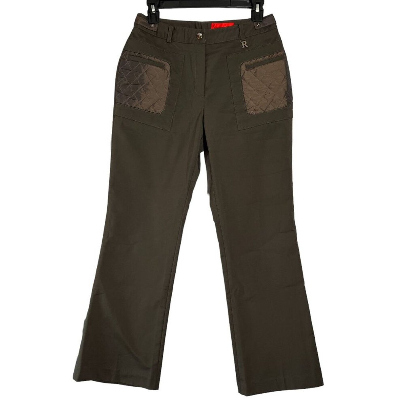 image of Roberta Di Camerino High Rise Nylon Pants Size 27 Brown, Women's