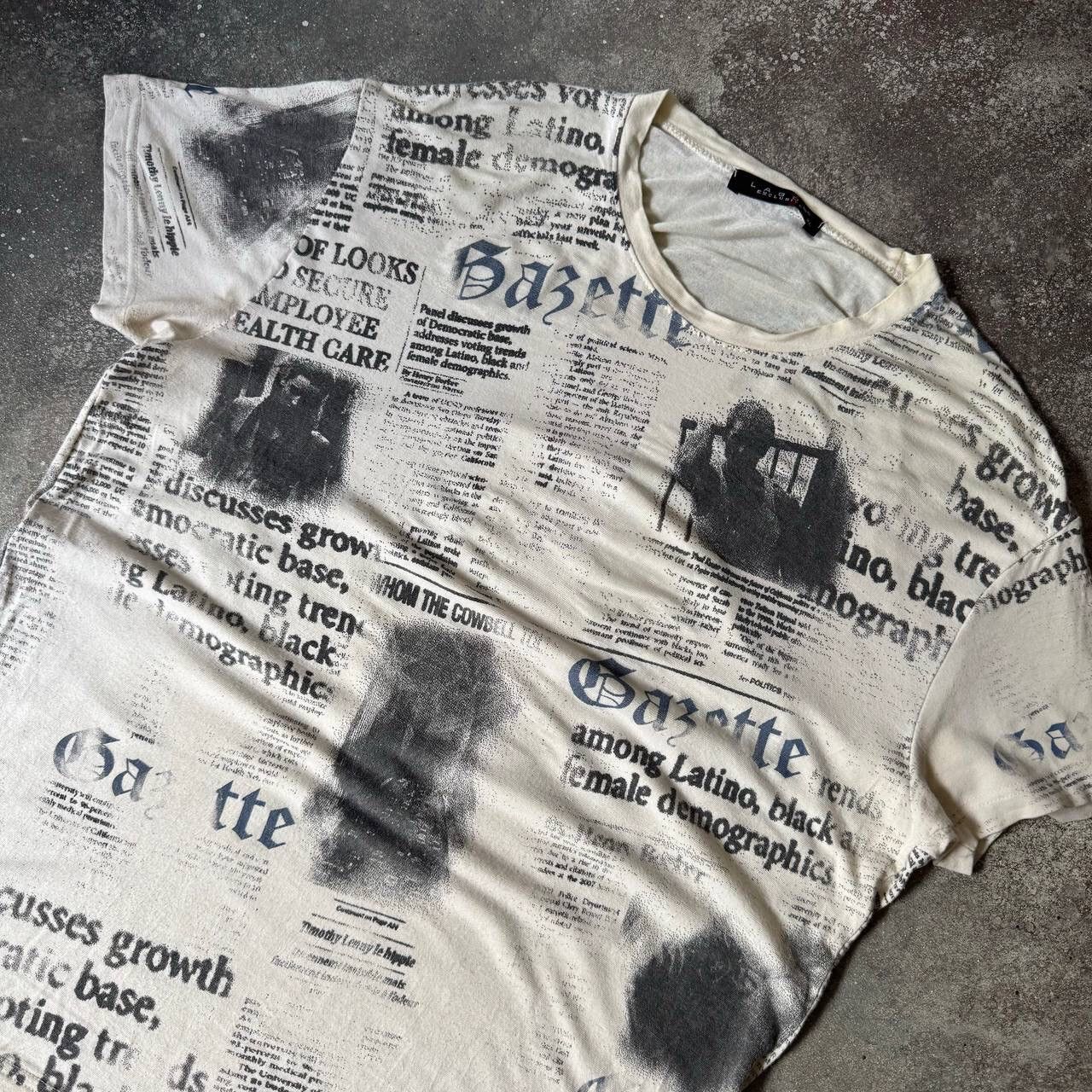 If Six Was Nine × Japanese Brand × Vintage Vintage Gazette Print Retro T-Shirt Size US XL / EU 56 / 4 - 2 Thumbnail