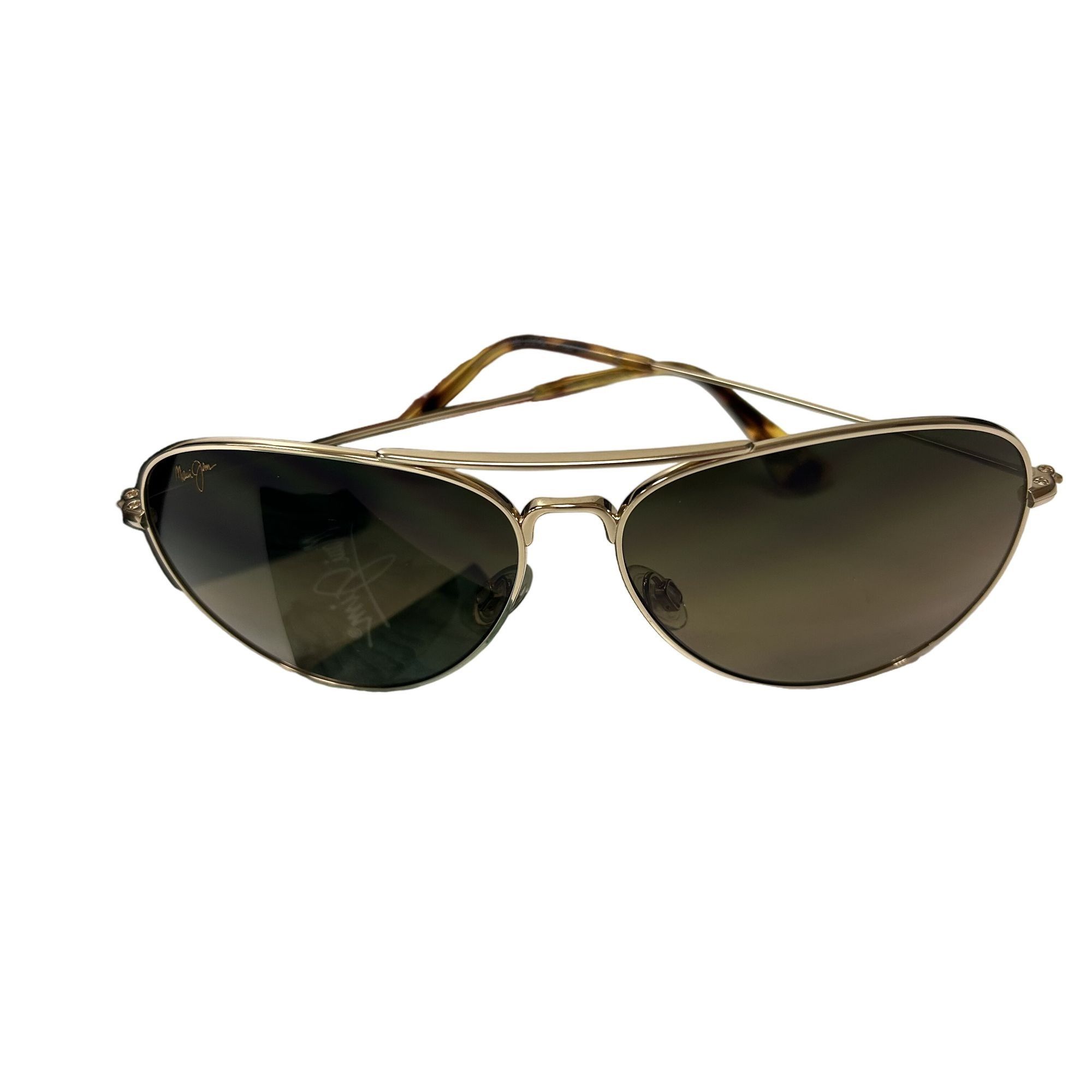 Maui Jim New HS264-16 Sunglasses MAVERICKS Gold Polarized Aviators Size ONE SIZE - 4 Thumbnail