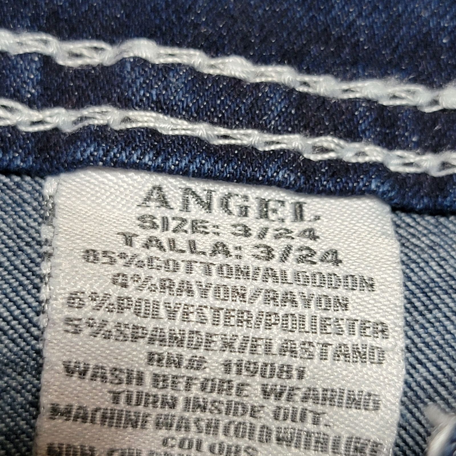 Other Angel Denim Jeans w/ All Pocket Bling & Raw Hem - Size 3/24 Size 26" / US 2 / IT 38 - 7 Thumbnail