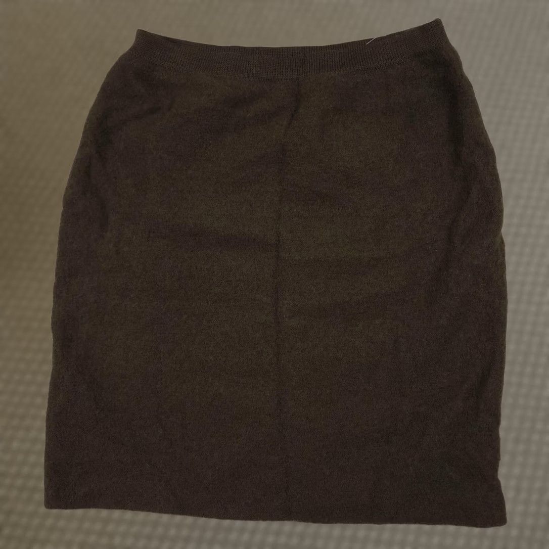 Lands' End Lands' End Skirt Womens 12 Green Wool Knit Pencil Career Office Size 34" / US 12 / IT 48 - 1 Thumbnail