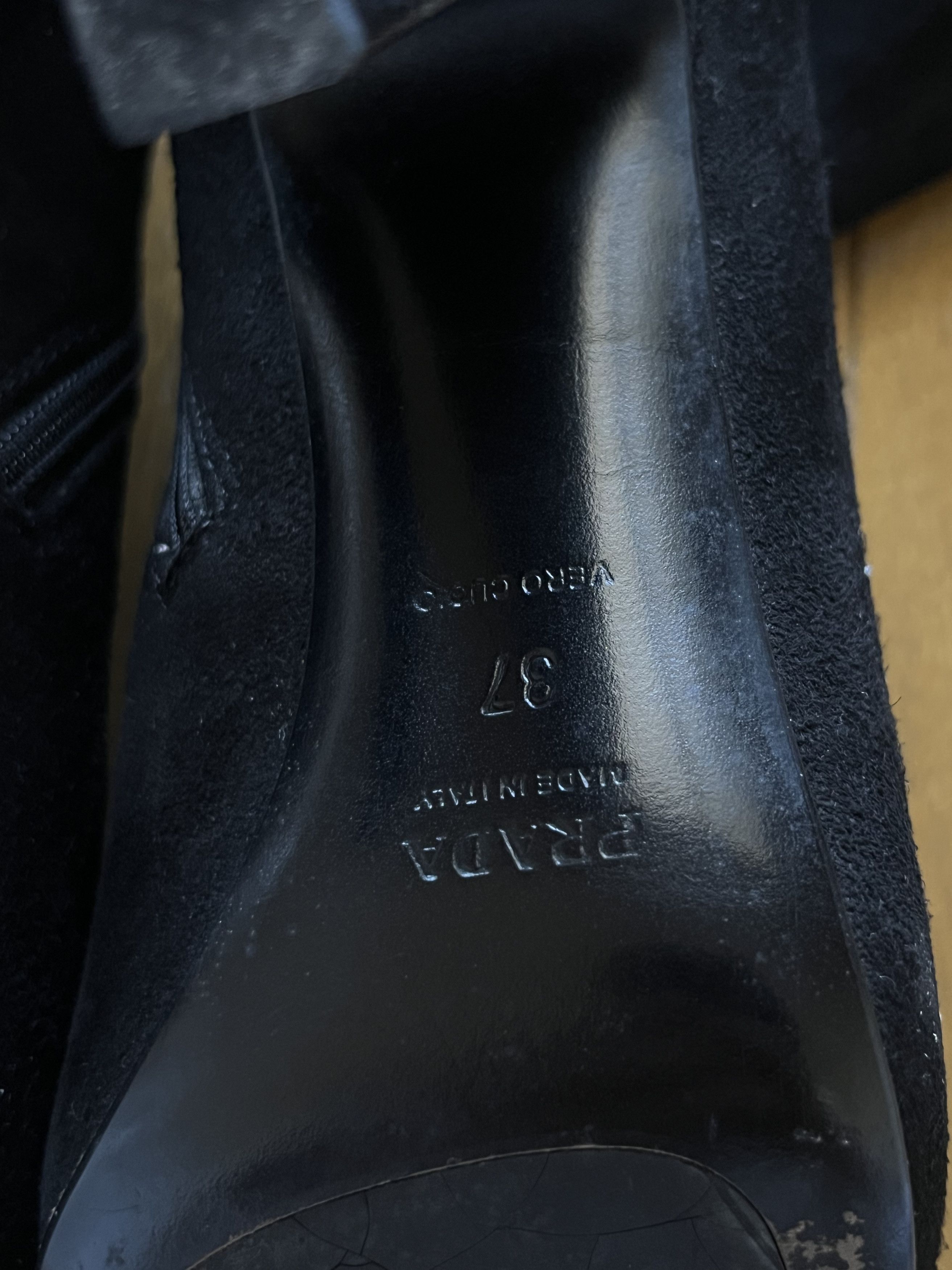 Prada black thigh high boots