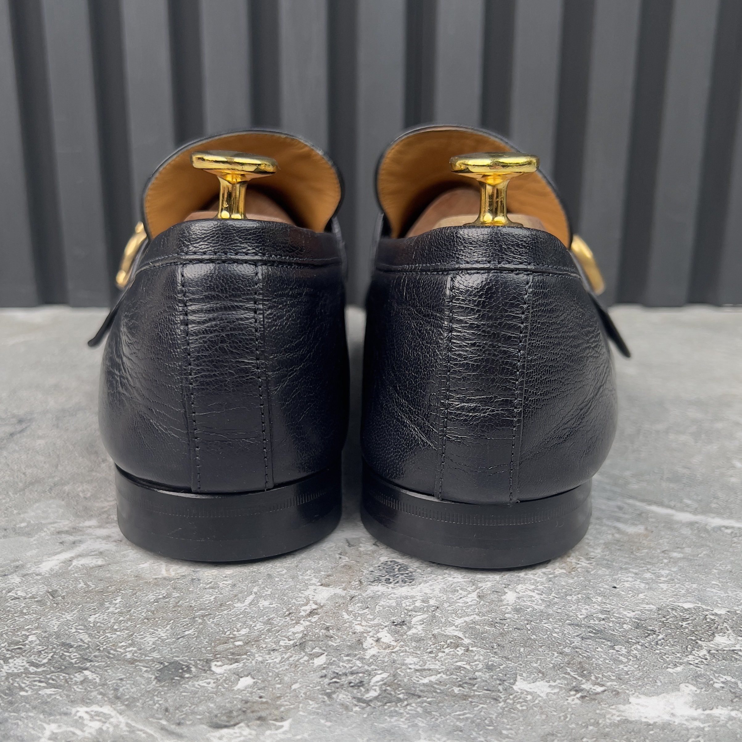 Gucci Donnie Web GG Loafers Navy Blue Leather Size US 10.5 / EU 43-44 - 7 Thumbnail