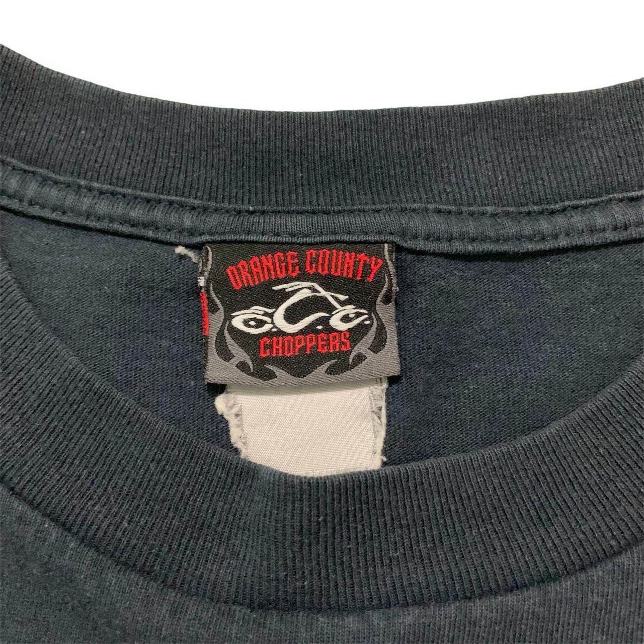 Harley Davidson × Vintage × West Coast Choppers VTG 00s Choppers Orange Country Poem Short Sleeve T Shirt Size US XL / EU 56 / 4 - 7 Thumbnail