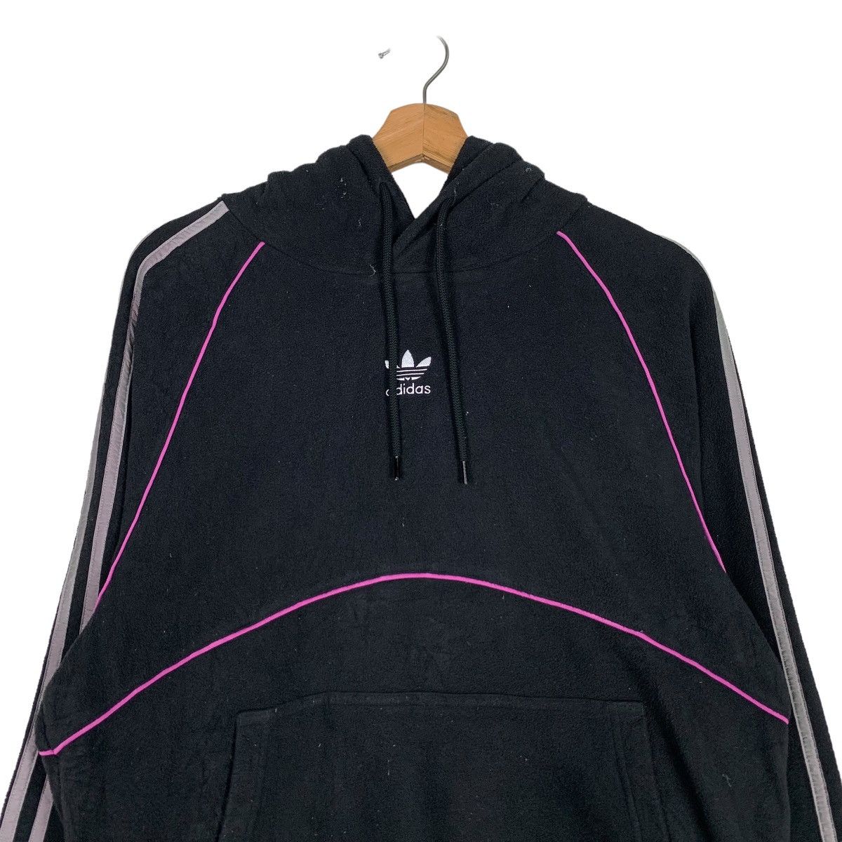 Adidas ADIDAS Embroidery Center Logo Fleece Hoodies #0312-C14 Size US M / EU 48-50 / 2 - 3 Thumbnail