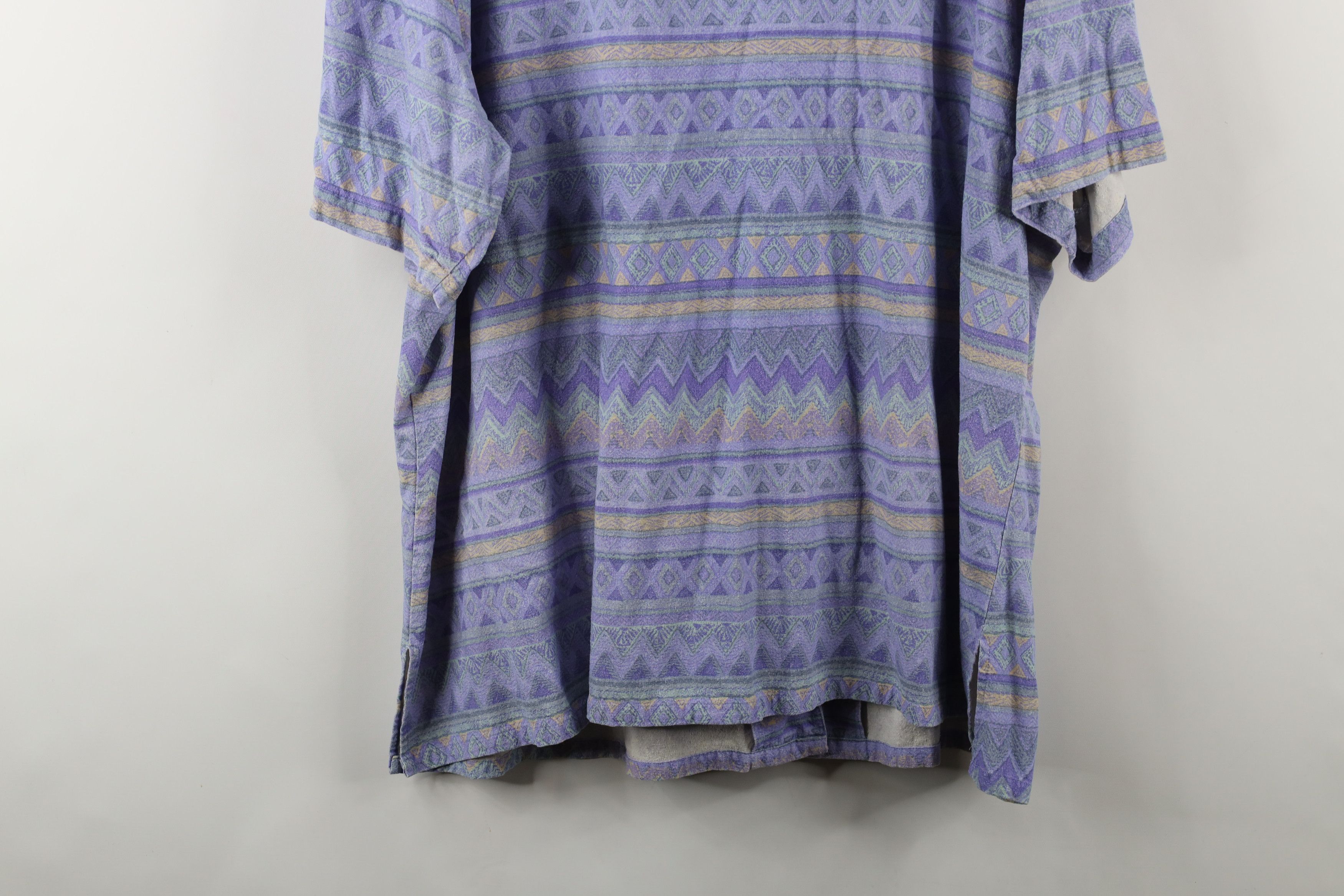Vintage Vintage 90s Streetwear Fair Isle Camp Collar Button Shirt Size 3XL / US 20-22 - 11 Thumbnail