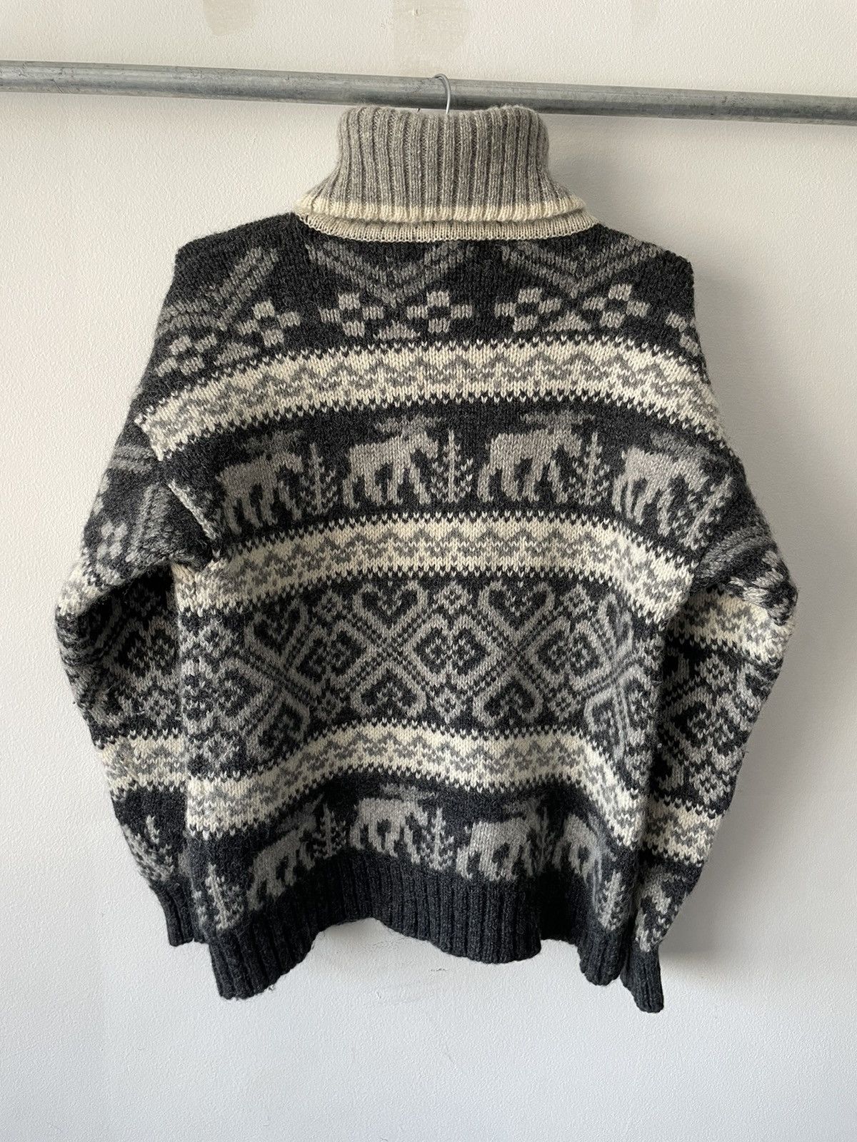 Eddie Bauer Vintage 1992 Eddie Bauer Moose Turtleneck Knit Sweater Size US L / EU 52-54 / 3 - 7 Thumbnail