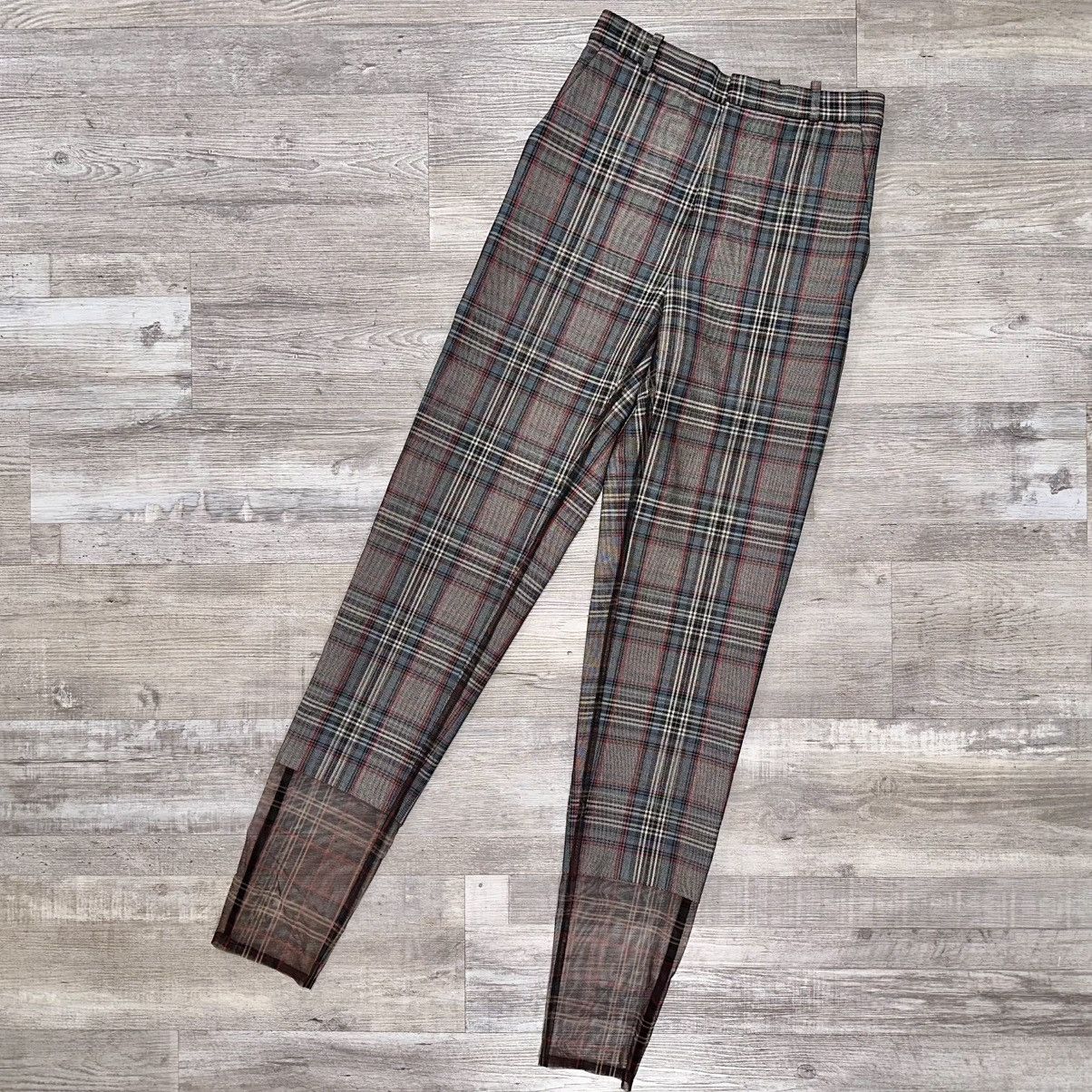 Y/Project NWT Y/PROJECT GREY CHECK TULLE OVERLAY PANTS SIZE EU 36 Size 25" / US 0 / IT 36 - 1 Thumbnail