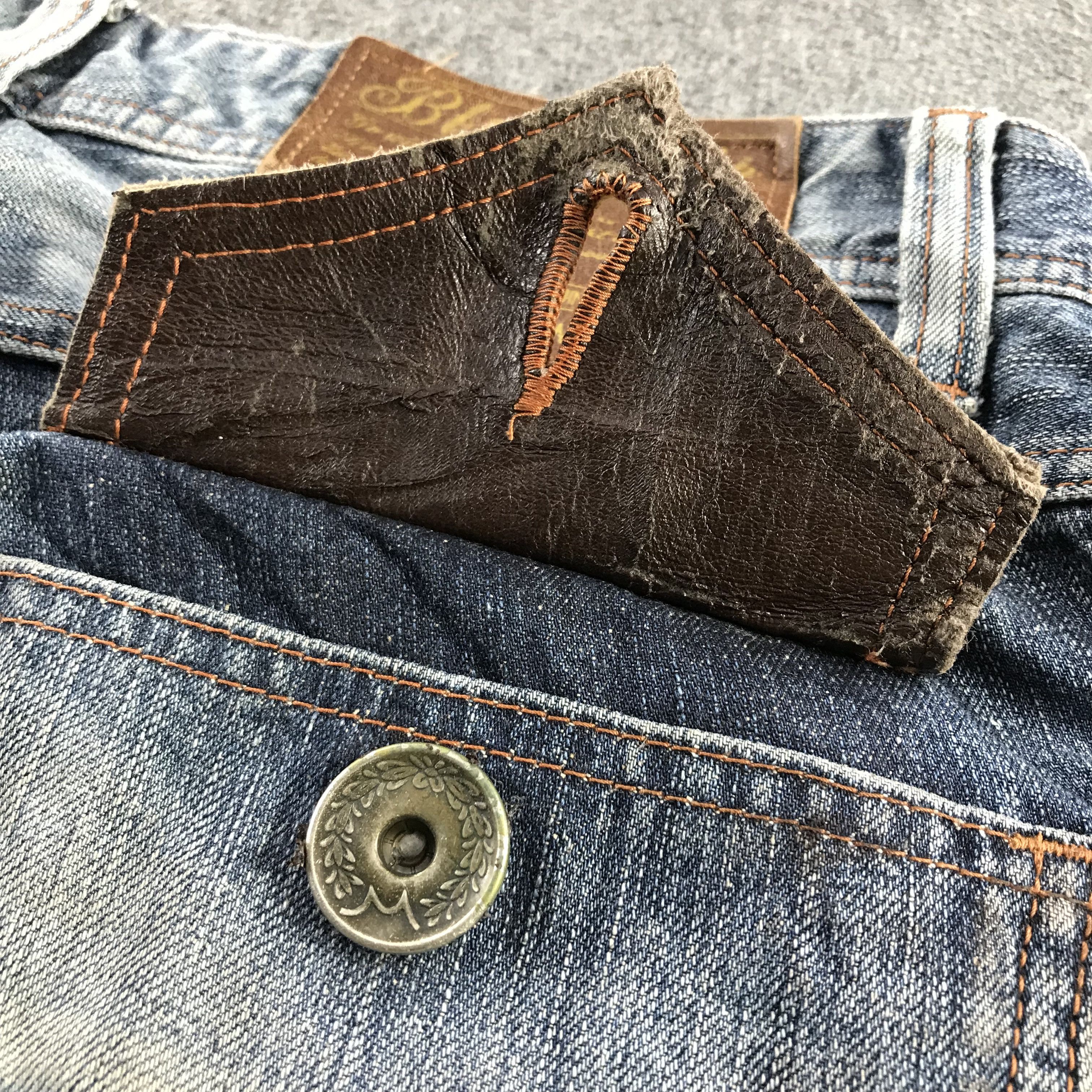 Edwin Edwin 503 Blue Trip Jeans Distress Faded Blue Denim KJ3429 Size US 32 / EU 48 - 9 Thumbnail