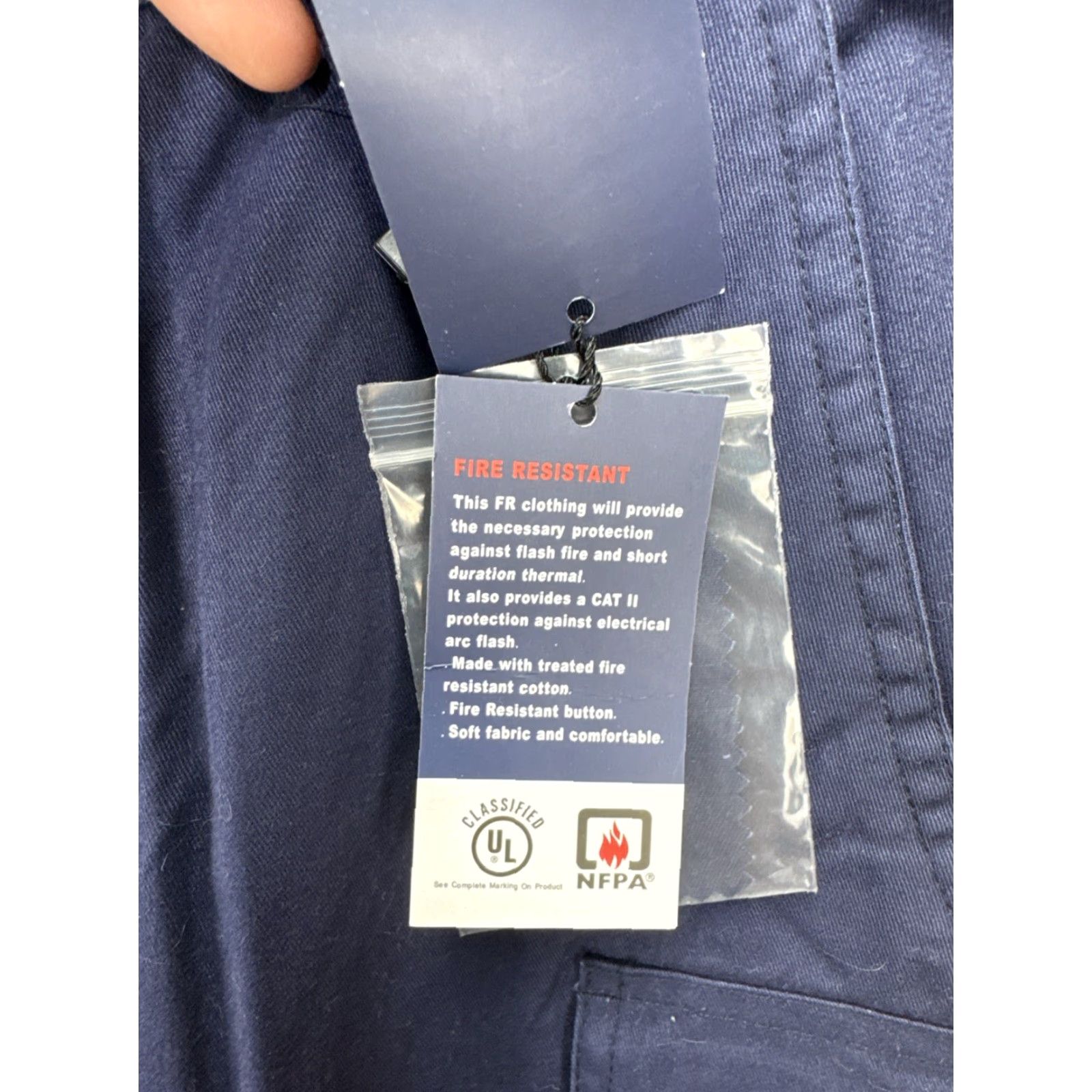Vintage Bocomal Flame Resistant Cargo Pants Mens 42x30 Blue Cat 2 Workwear Size US 42 / EU 58 - 5 Thumbnail