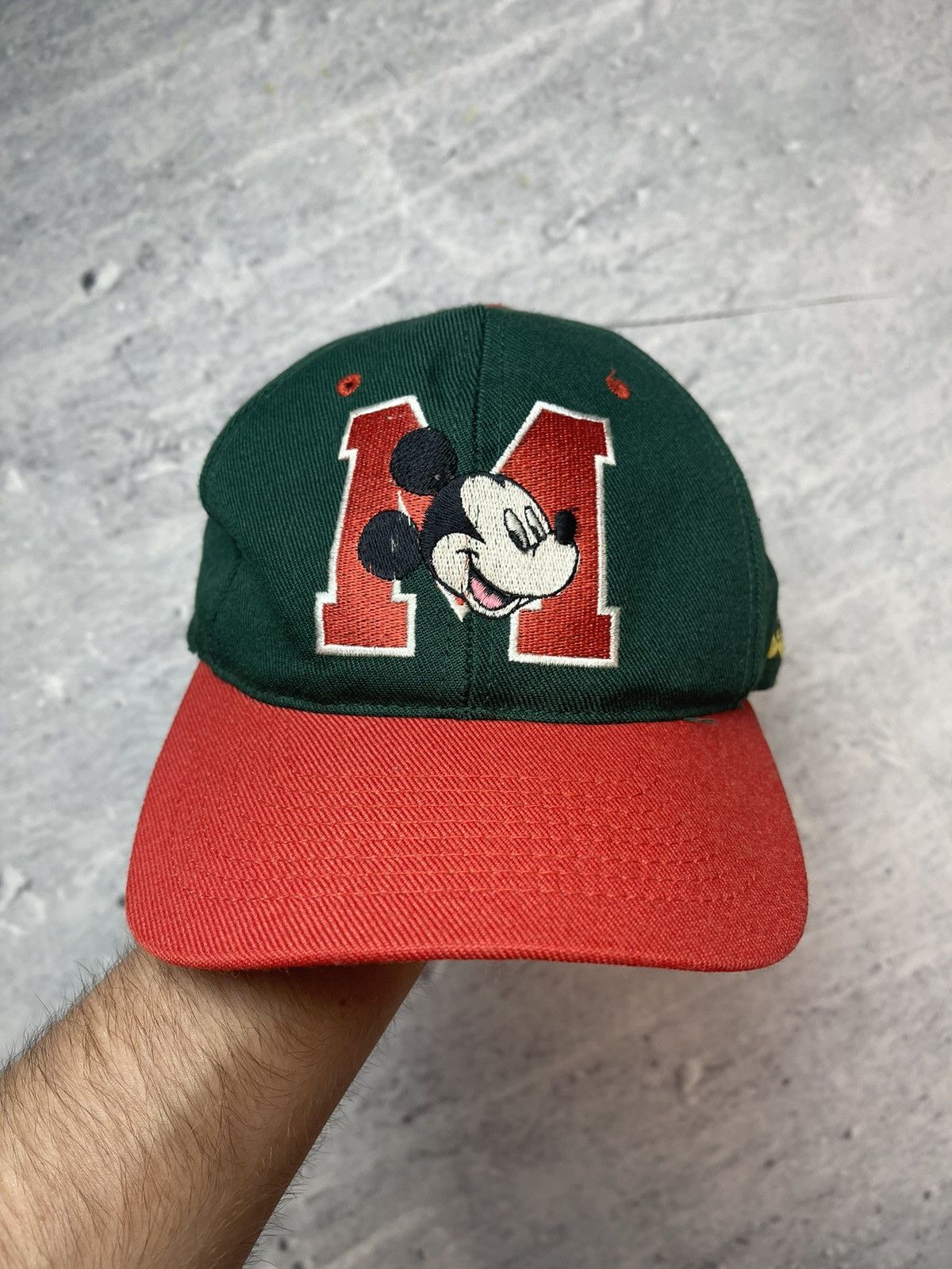 Disney × Vintage Vintage cartoon Mickey Mouse green cap Size ONE SIZE - 2 Thumbnail