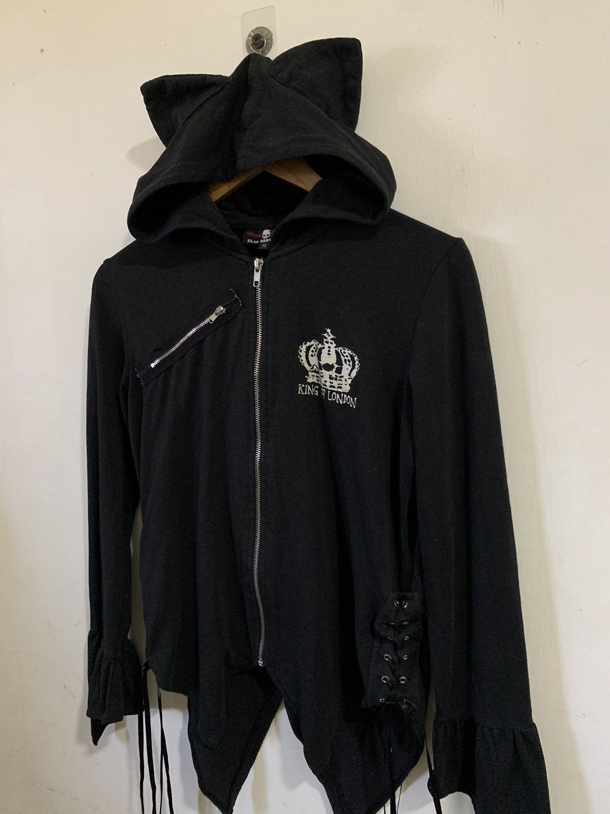 Japanese Brand Blood Storm Y2K Fetaher Crown Skull Hooded Size M / US 6-8 / IT 42-44 - 2 Thumbnail