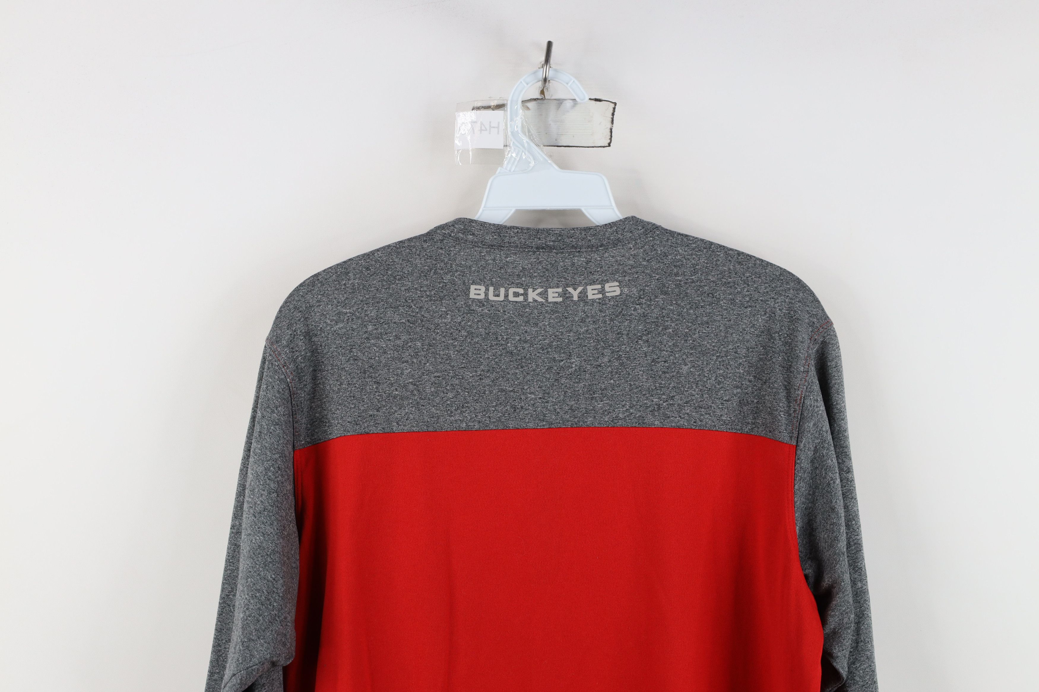 Nike Nike Ohio State University 3/4 Sleeve Raglan Henley T-Shirt Size US M / EU 48-50 / 2 - 14 Thumbnail