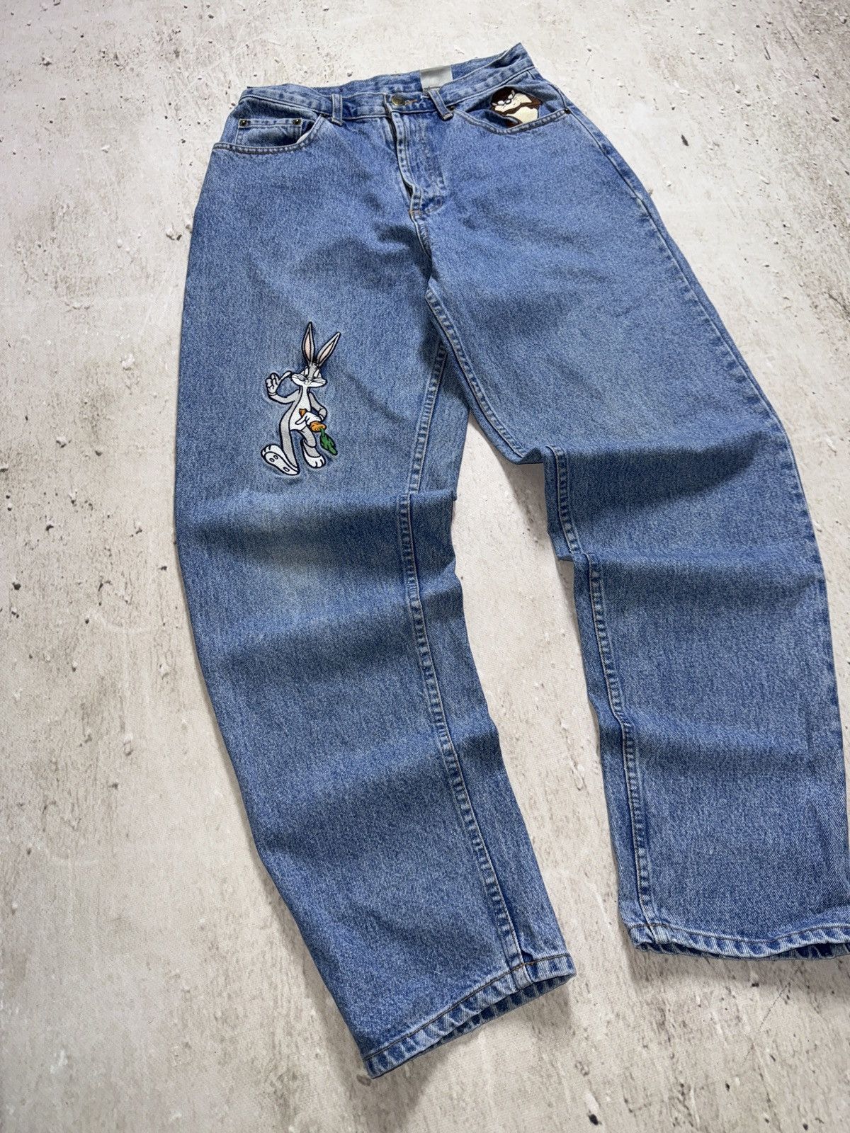 Warner Bros Blue jeans basic baggy fit warner bros 1994 looney tunes Size 28" / US 6 / IT 42 - 2 Thumbnail