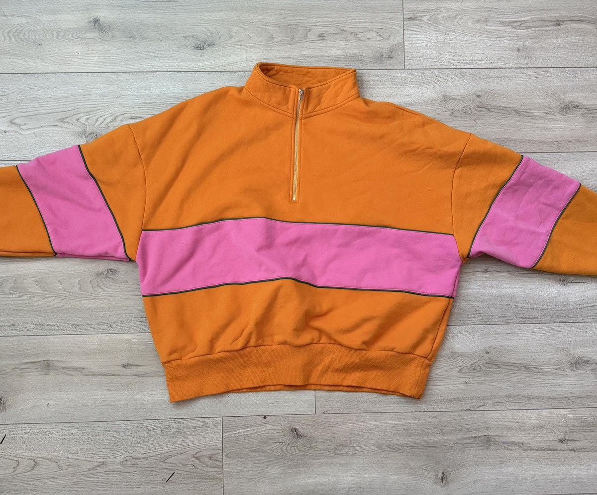 Vintage Orange - Pink - Green Half Zip Size US XL / EU 56 / 4 - 2 Thumbnail