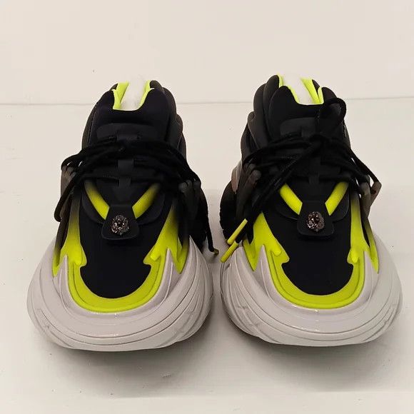 Balmain Balmain Men's Unicorn Blk/Neon Low Chunky Sneakers - EU46 Size US 13 / EU 46 - 4 Thumbnail
